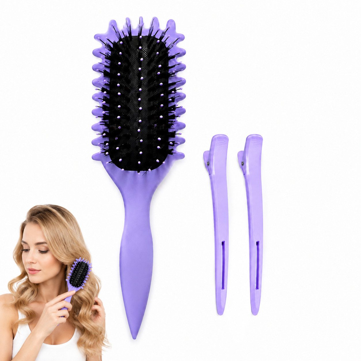 XEOOCE Haarbürste Haarbürsten-Set Haarbürste,Lockenbürste,Curl Hair Brush für Damen, Set, Entwirrbürste, Stylingbürste, ergonomischer Griff