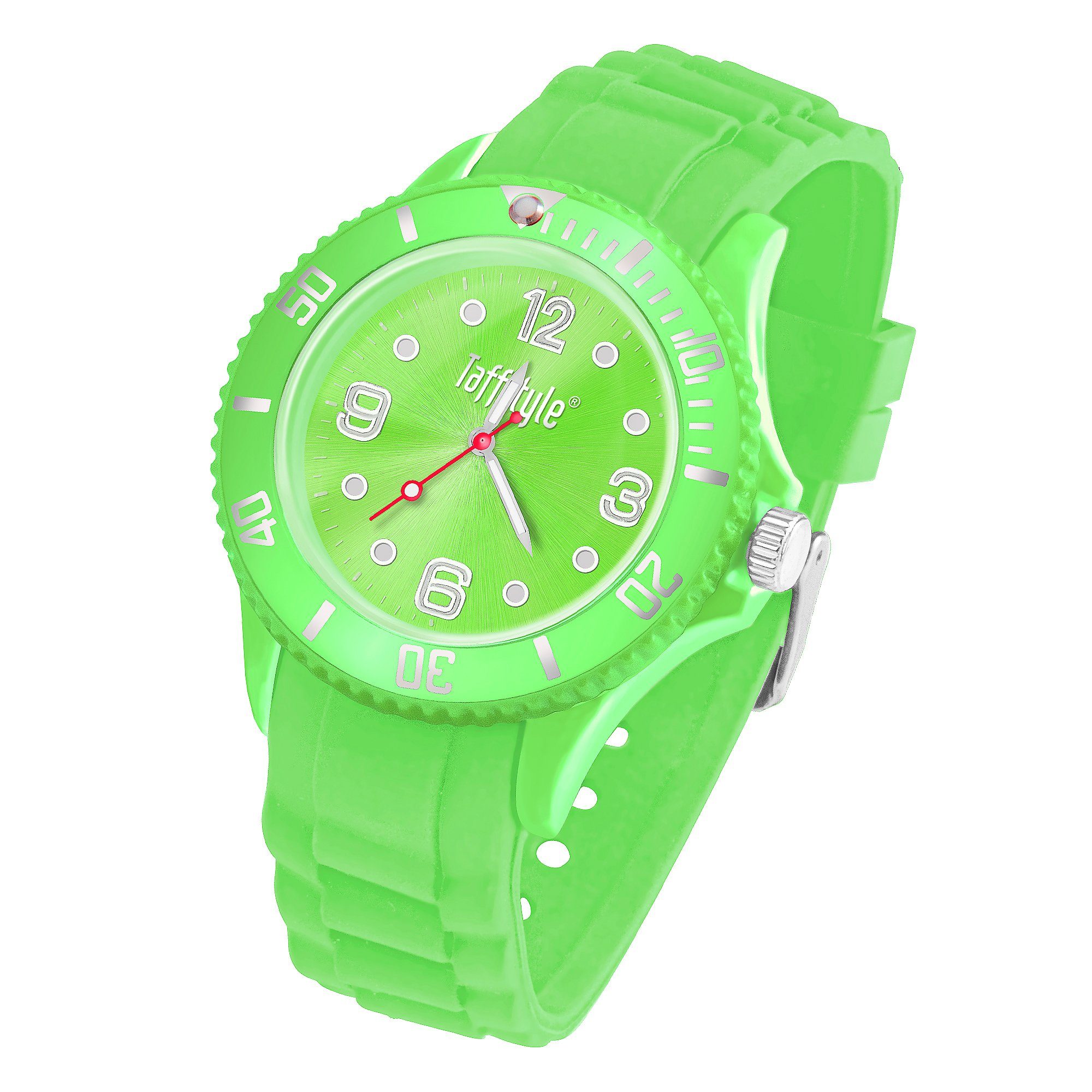 Taffstyle Quarzuhr Armbanduhr Silikon Analog Quarz Farbige Sport Uhr, Sportuhr Damenuhr Silikonuhr Kinderuhr Herrenuhr Bunt Gummi Armband