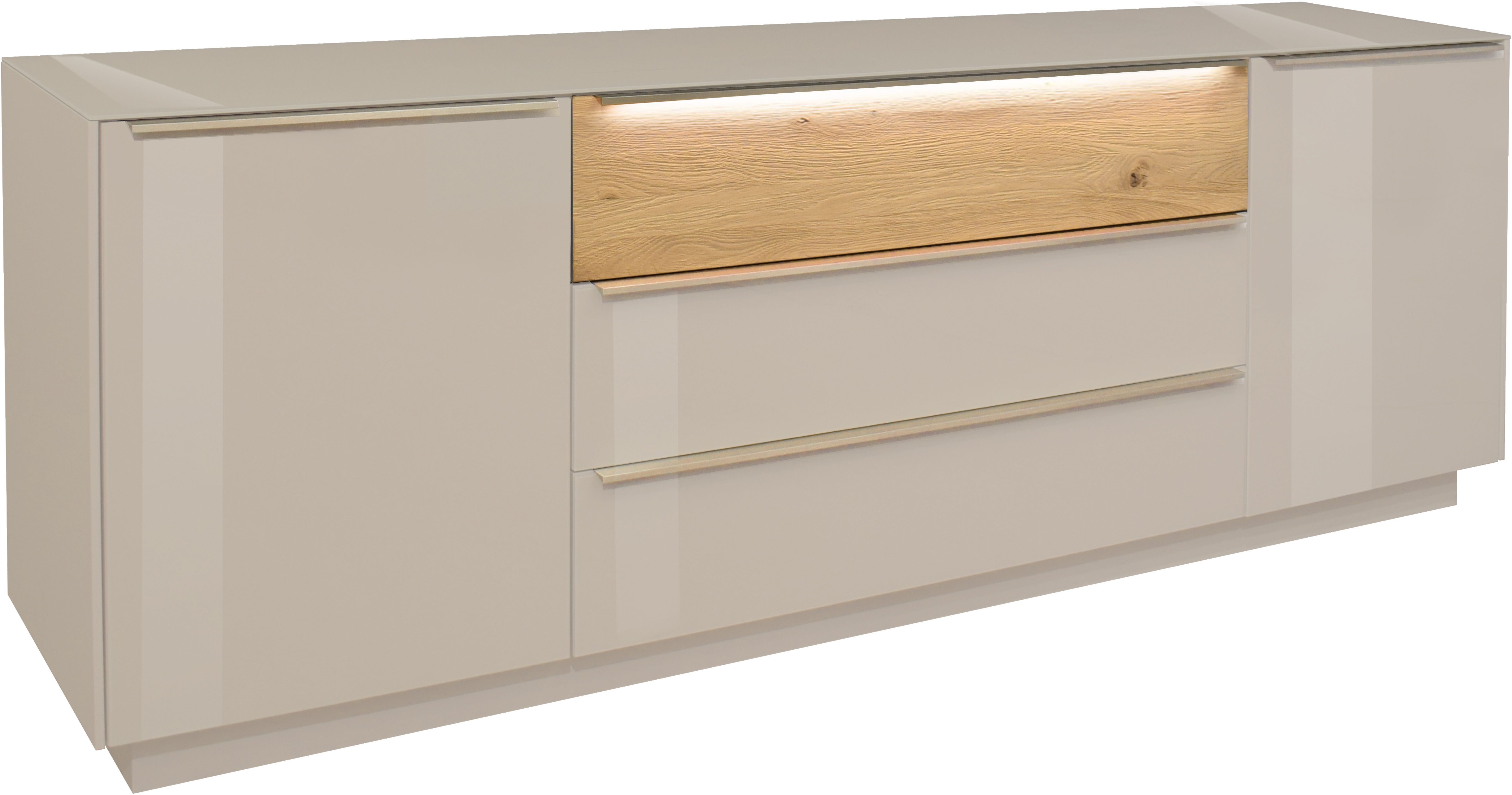 Mäusbacher Lowboard Nova (Packung), Lowboard, BHT 214/71/42 cm, inkl. Griffbeleuchtung, Türdämpfung
