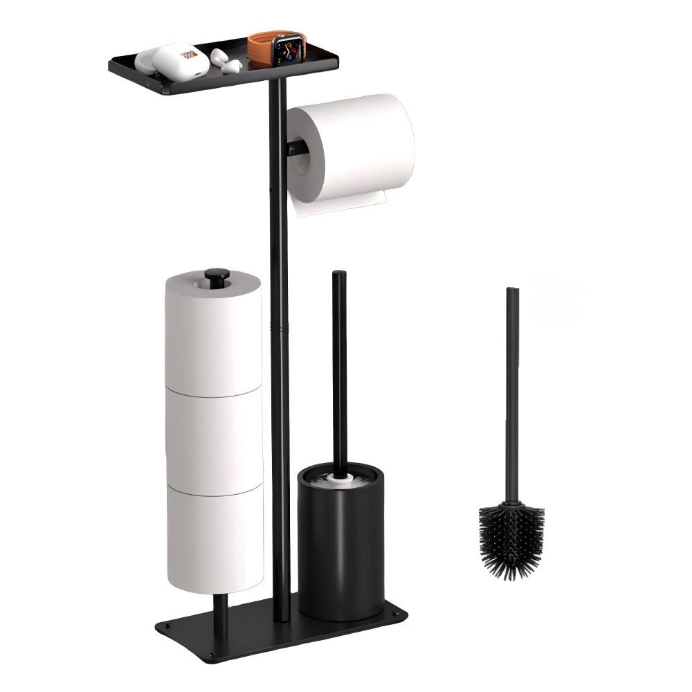 ibettertec Toilettenpapierhalter Toilettenpapierhalter mit Tablett,WC-Bürst günstig online kaufen
