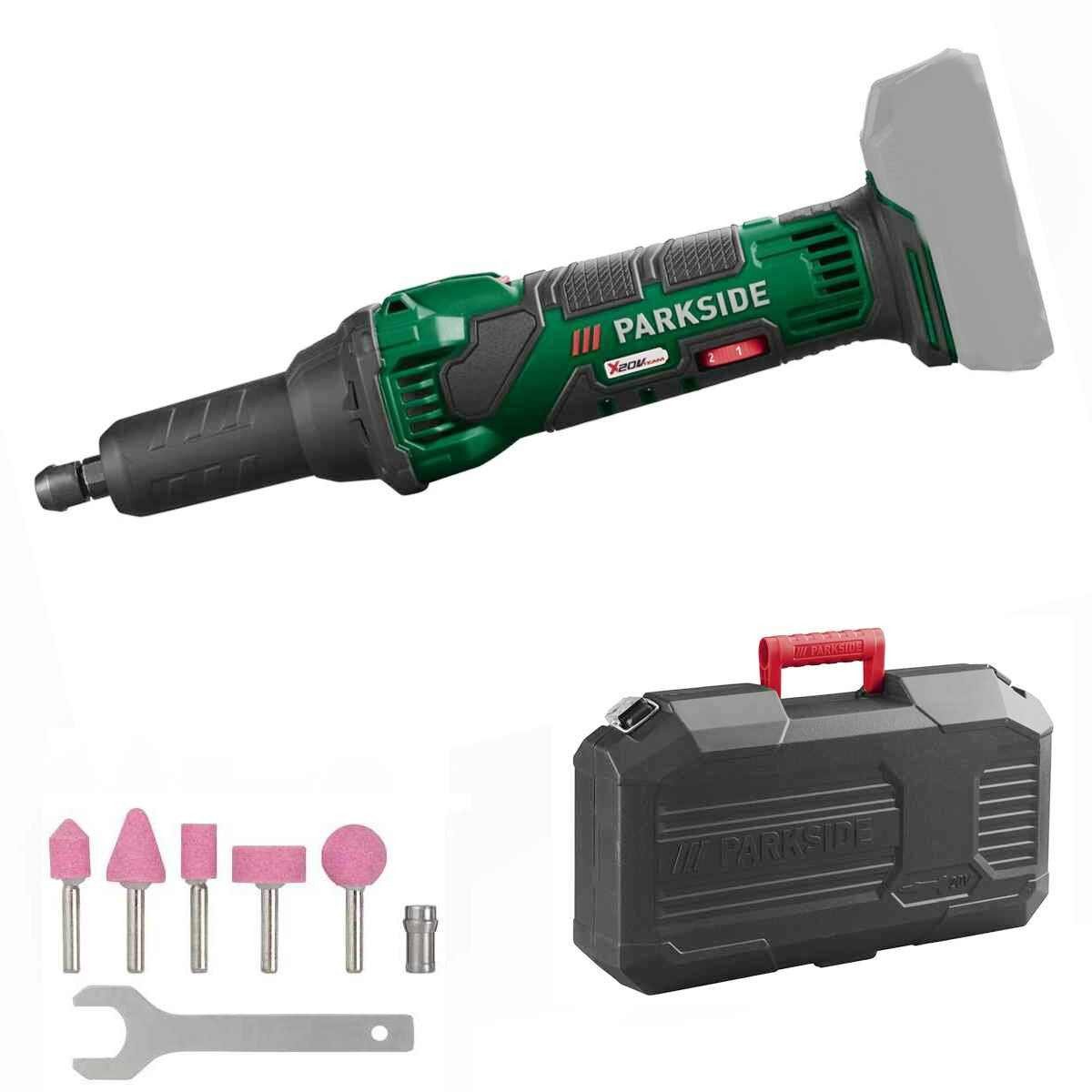 Parkside Feinbohrschleifer PARKSIDE 20 V Akku-Geradschleifer PGSA 20-Li, ohne Akku / Ladegerät