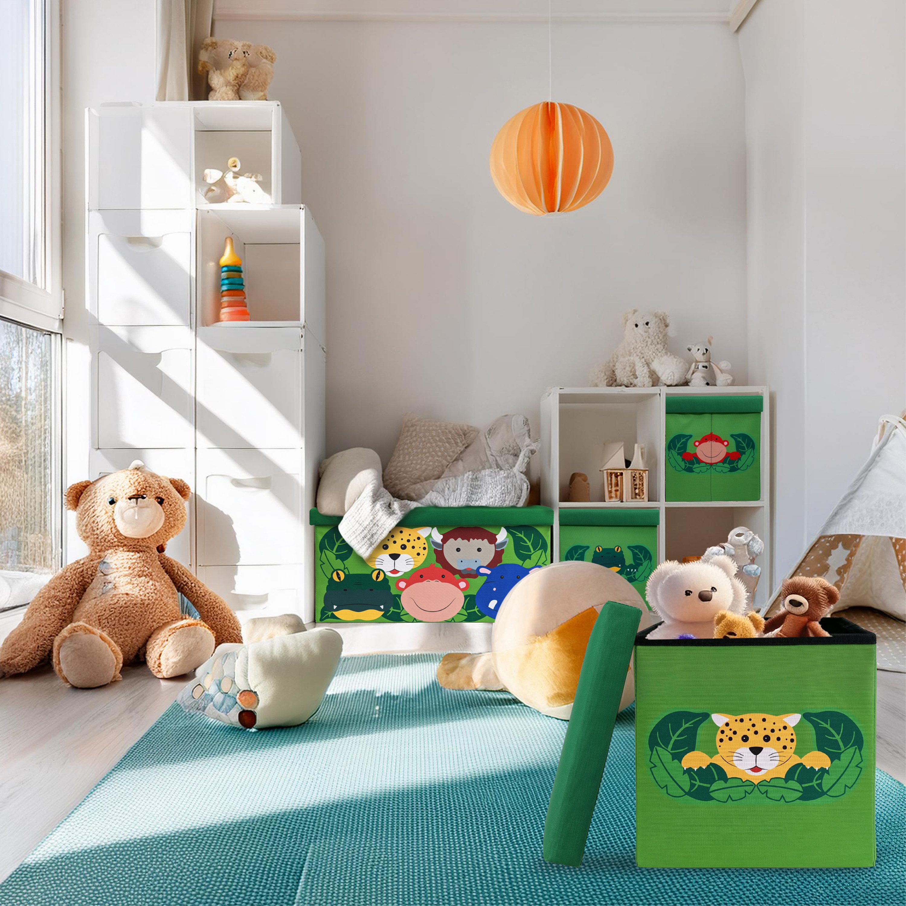 WIESEN.design Spielzeugtruhe 54L, Spielzeugkiste mit Deckel, Kindersitzbank günstig online kaufen