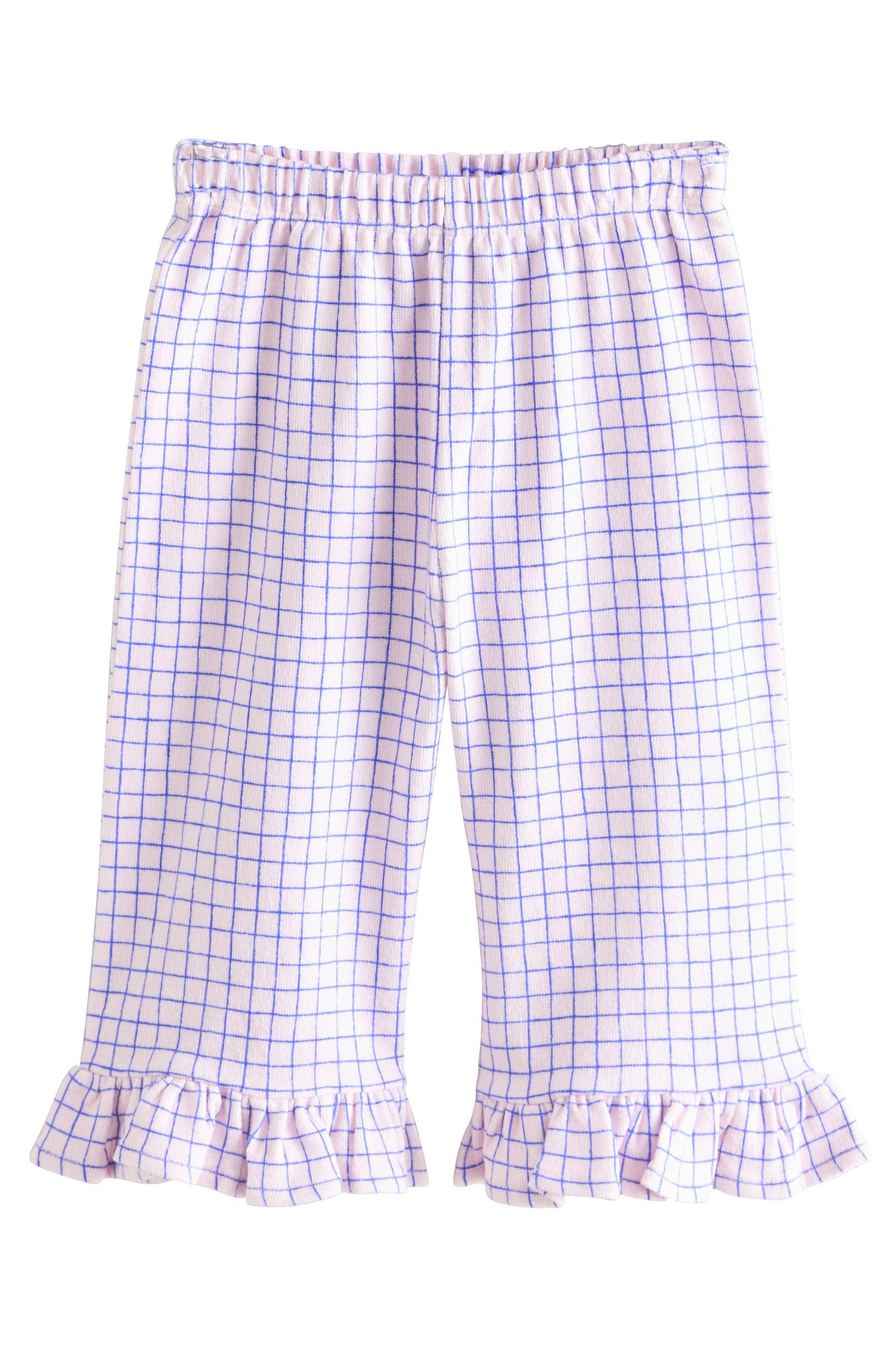 Next Palazzohose Hose mit weitem Bein und Rüschen (1-tlg)