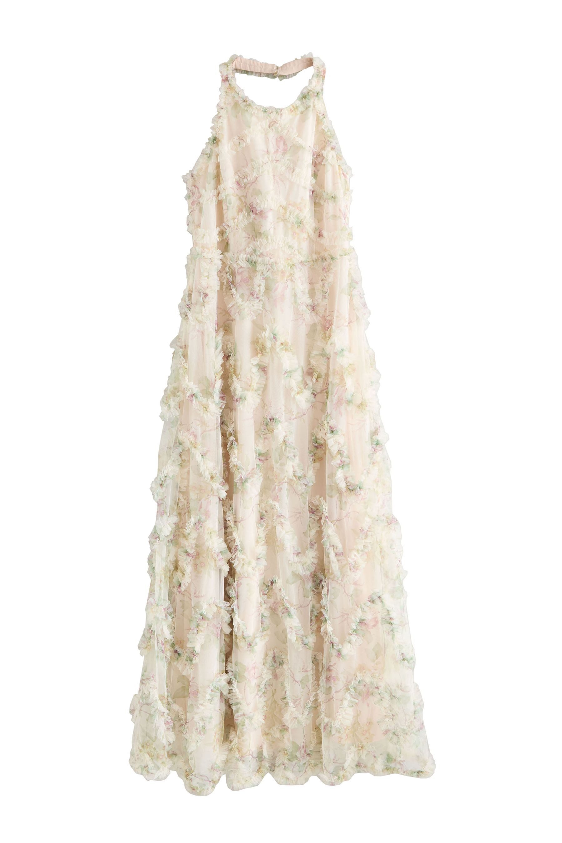 Next Maxikleid Festliches Neckholder-Maxikleid mit Rüschen (1-tlg) günstig online kaufen