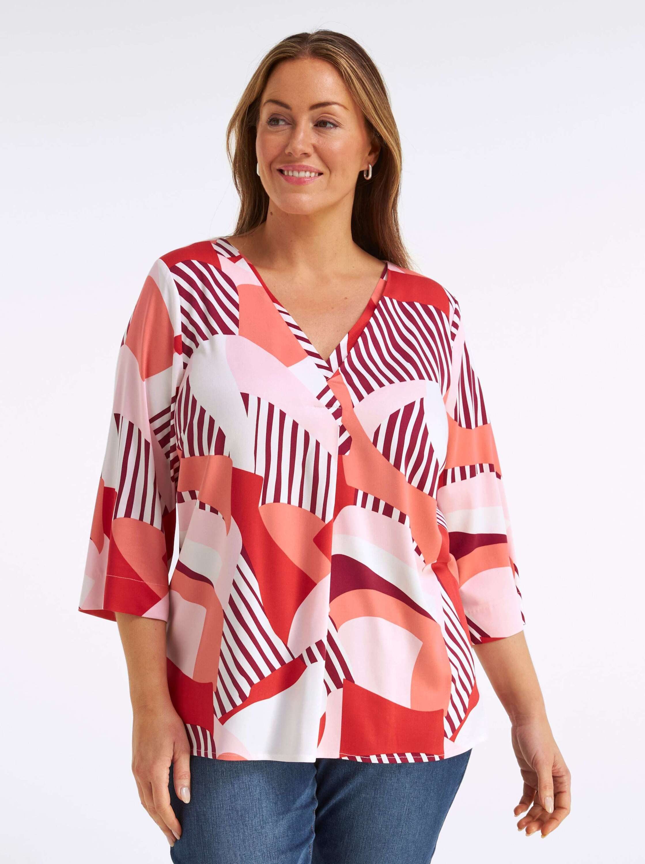 Sheego Klassische Bluse 3/4-Arm-Bluse 3/4-Arm