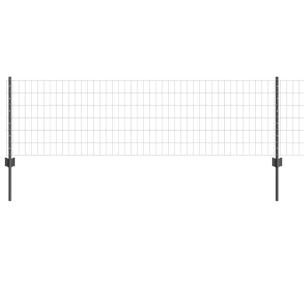 vidaXL Gartenzaun Zaun mit Pfosten Grau günstig online kaufen
