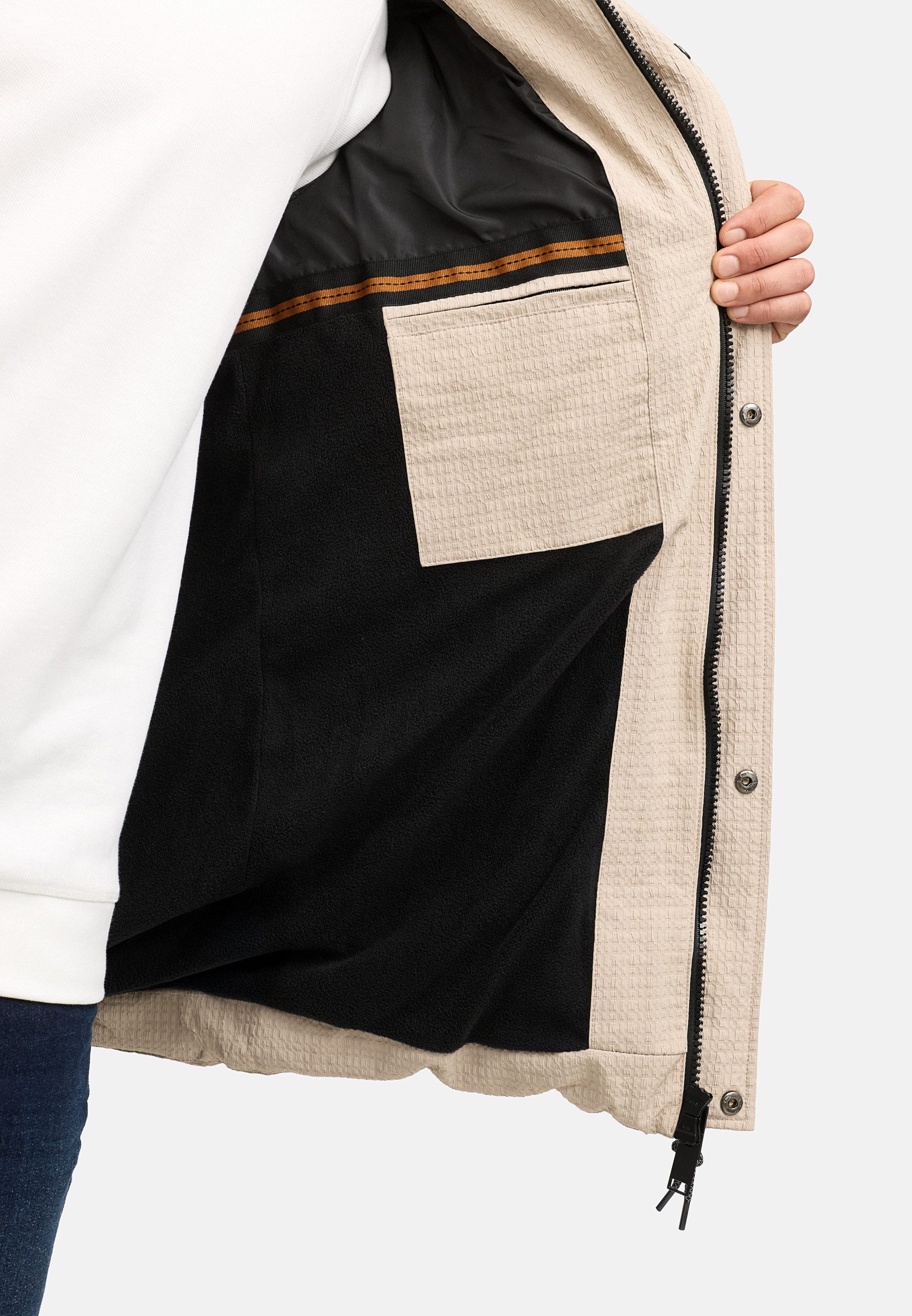 Indicode Wintermantel Herren INLondoy Jacke Winter Herrenjacke Parka mit markanter Struktur und Kapuze