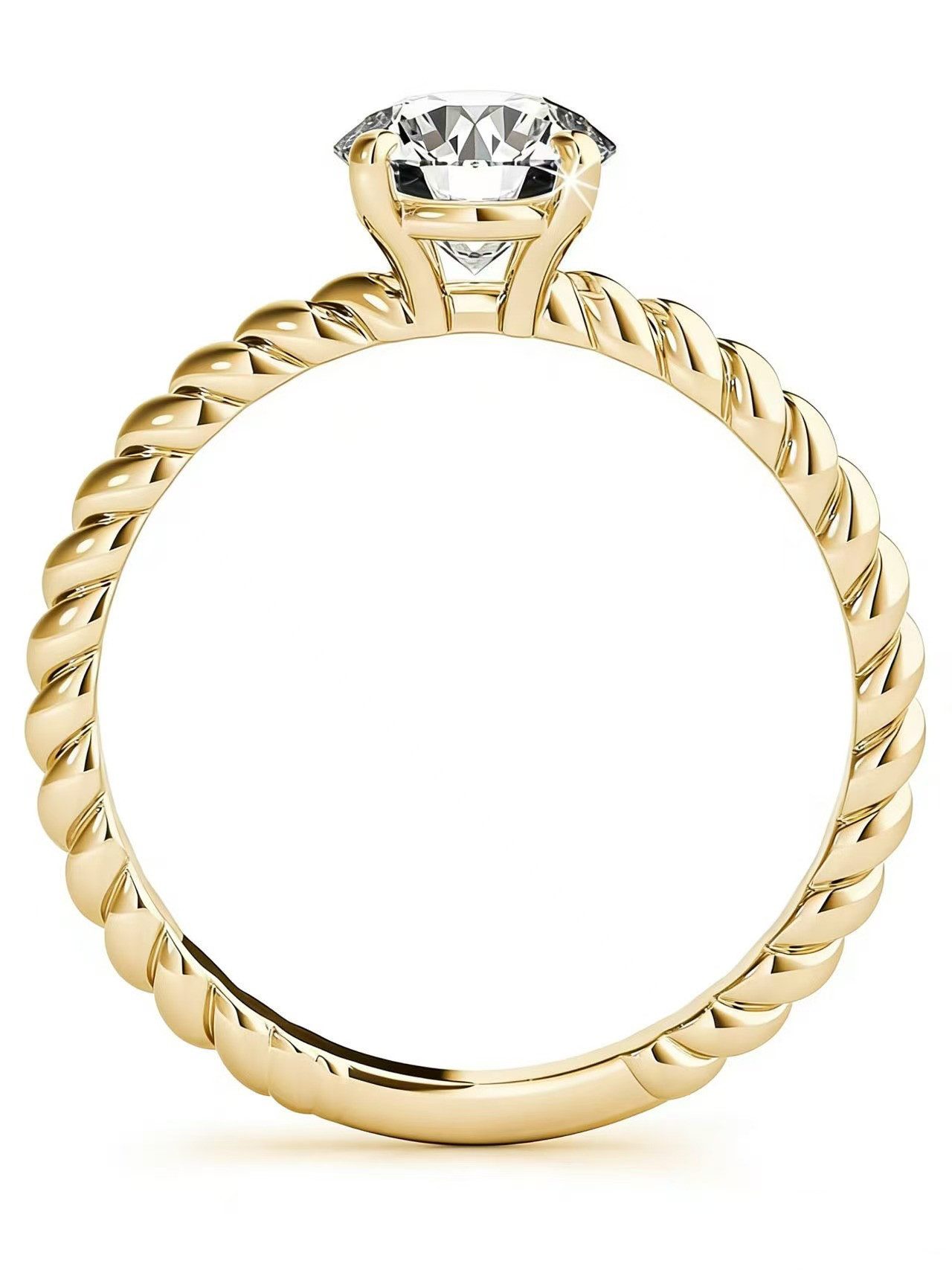 Jumpeak Verlobungsring Ehering,1.2ct,D,VS1,3EX,Diamantring aus Laborzucht,Ring 585 gold damen, Damen geschenk, Überraschungsgeschenk, Erstkommunion geschenk mädchen