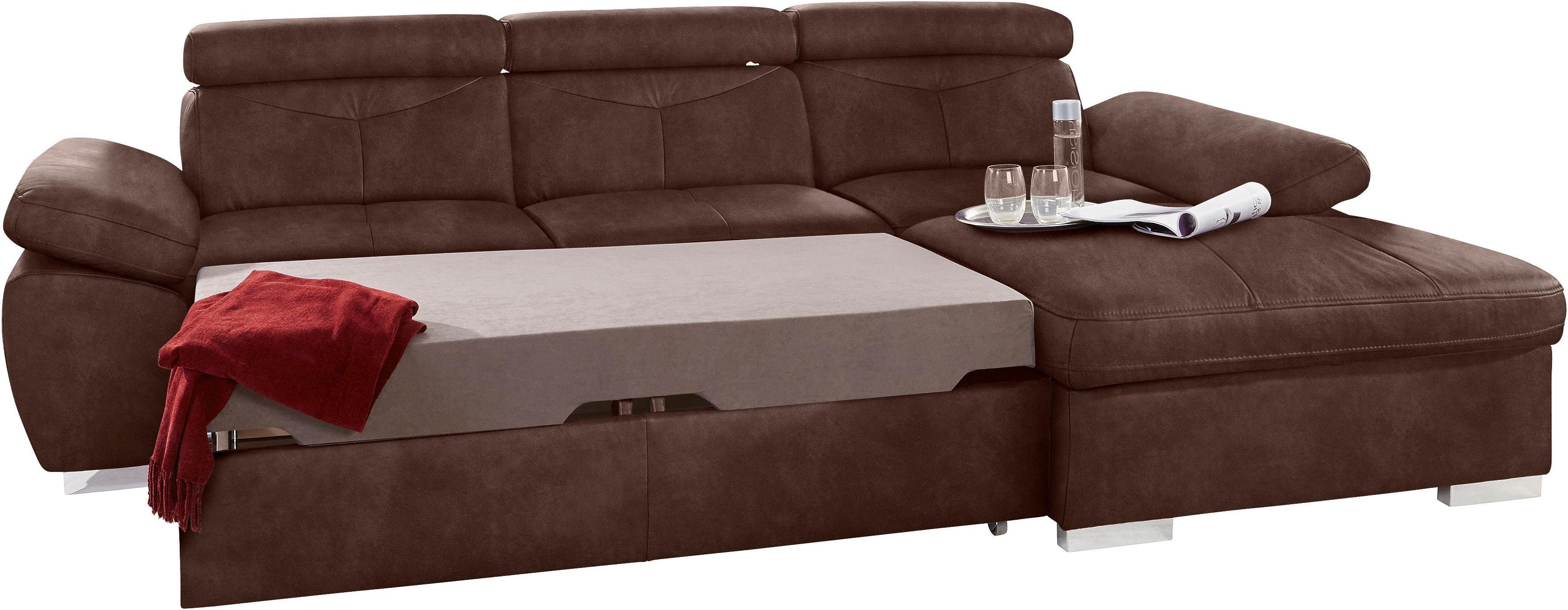 exxpo - sofa fashion Ecksofa Spring, super bequem, mit Armteil- und Kopftei günstig online kaufen