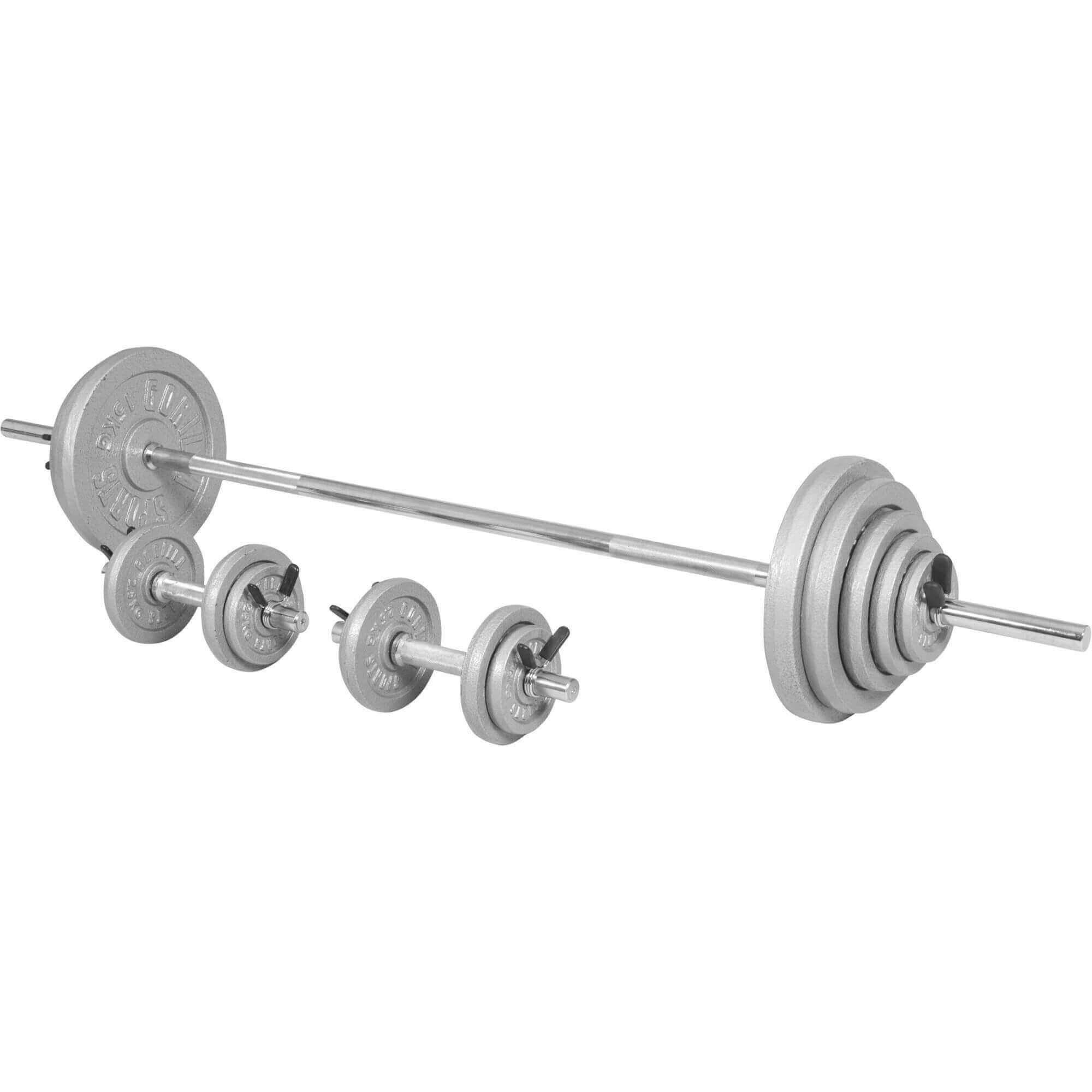 GORILLA SPORTS Hantel-Set Langhantelset Gusseisen 100 kg