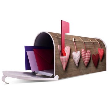 banjado Amerikanischer Briefkasten Mailbox Herzen (Amerikanischer Briefkasten, original aus Mississippi USA), 22 x 17 x 51 cm