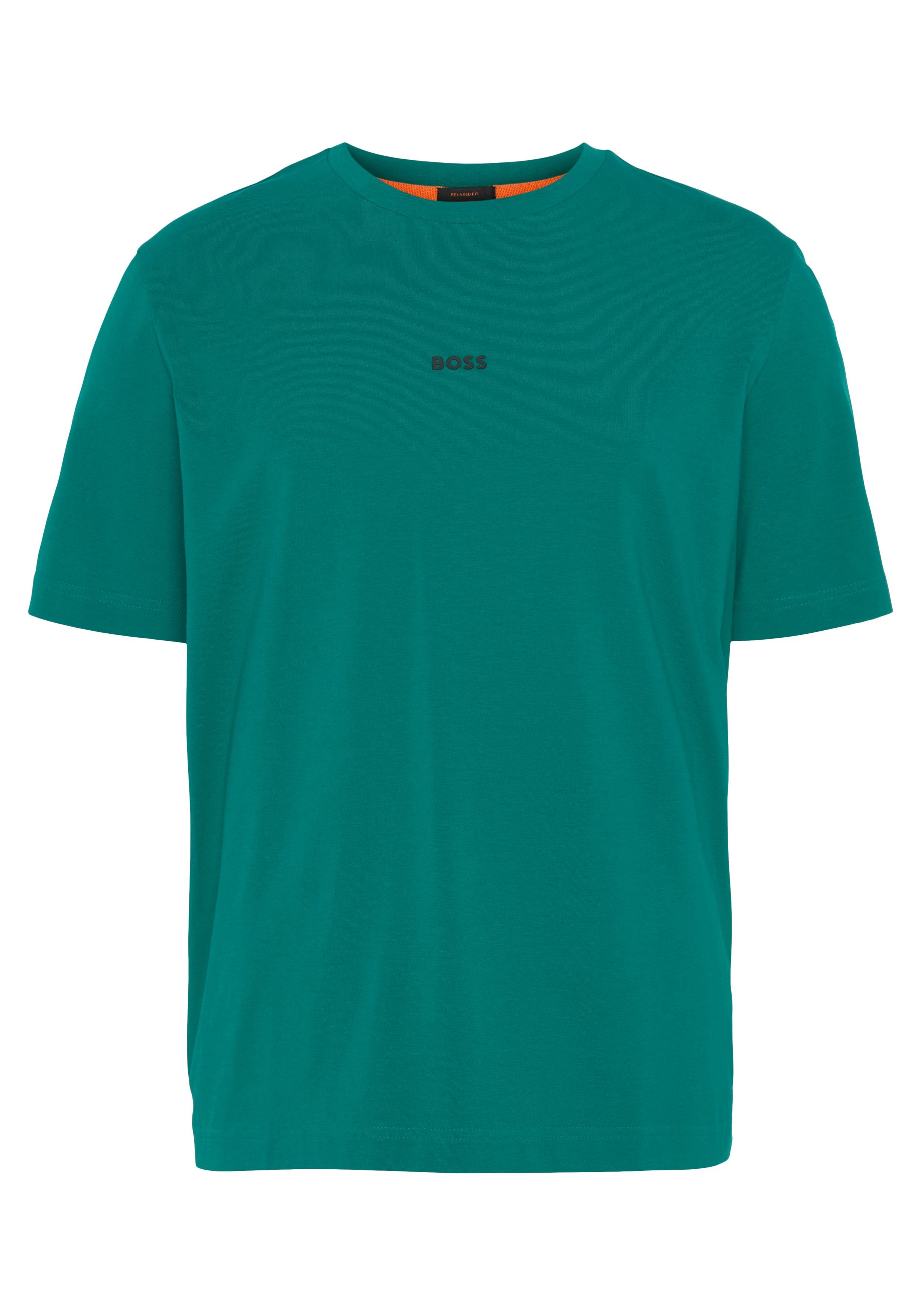 Rundhalsausschnitt BOSS Dark T-Shirt mit Green303 TChup ORANGE