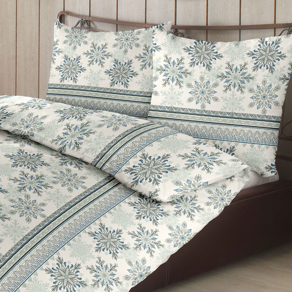 TRAUMSCHLAF Bettwäsche Sterne und Schneeflocken, Biber, 2 teilig, Biberbett günstig online kaufen