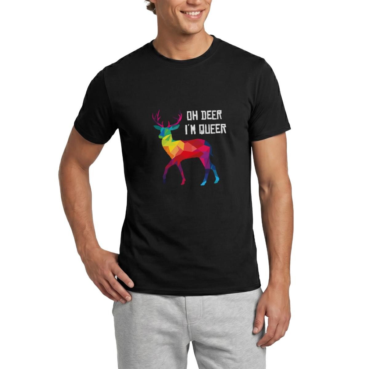 Spreadshirt T-Shirt Oh Deer I’m Queer Pride Humor Männer T-Shirt (1-tlg)