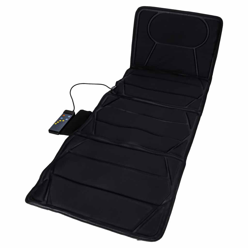 Ikonka Massagematte Vibrationsmatte Wärmeauflage Rückenmassage, Spar-Set 1-tlg., 164 x 57 x 1,5 cm beheizt, Heizfunktion, 5 Programme, 16 Noppen, Fernbedienung