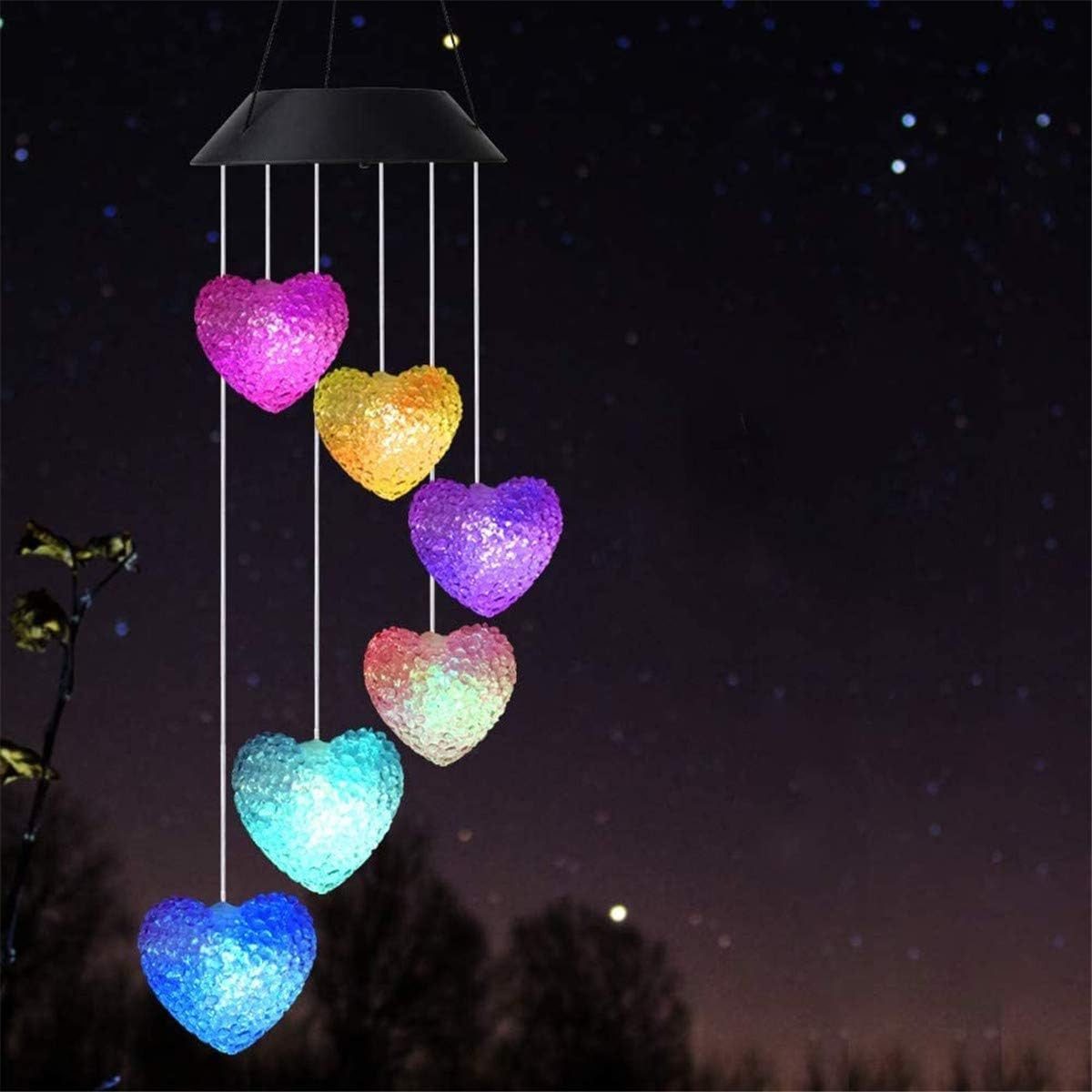 FELIXLEO LED Windlicht Solar Windspiel LED Farbwechsel Außen Garten Patio Romantische Deko.