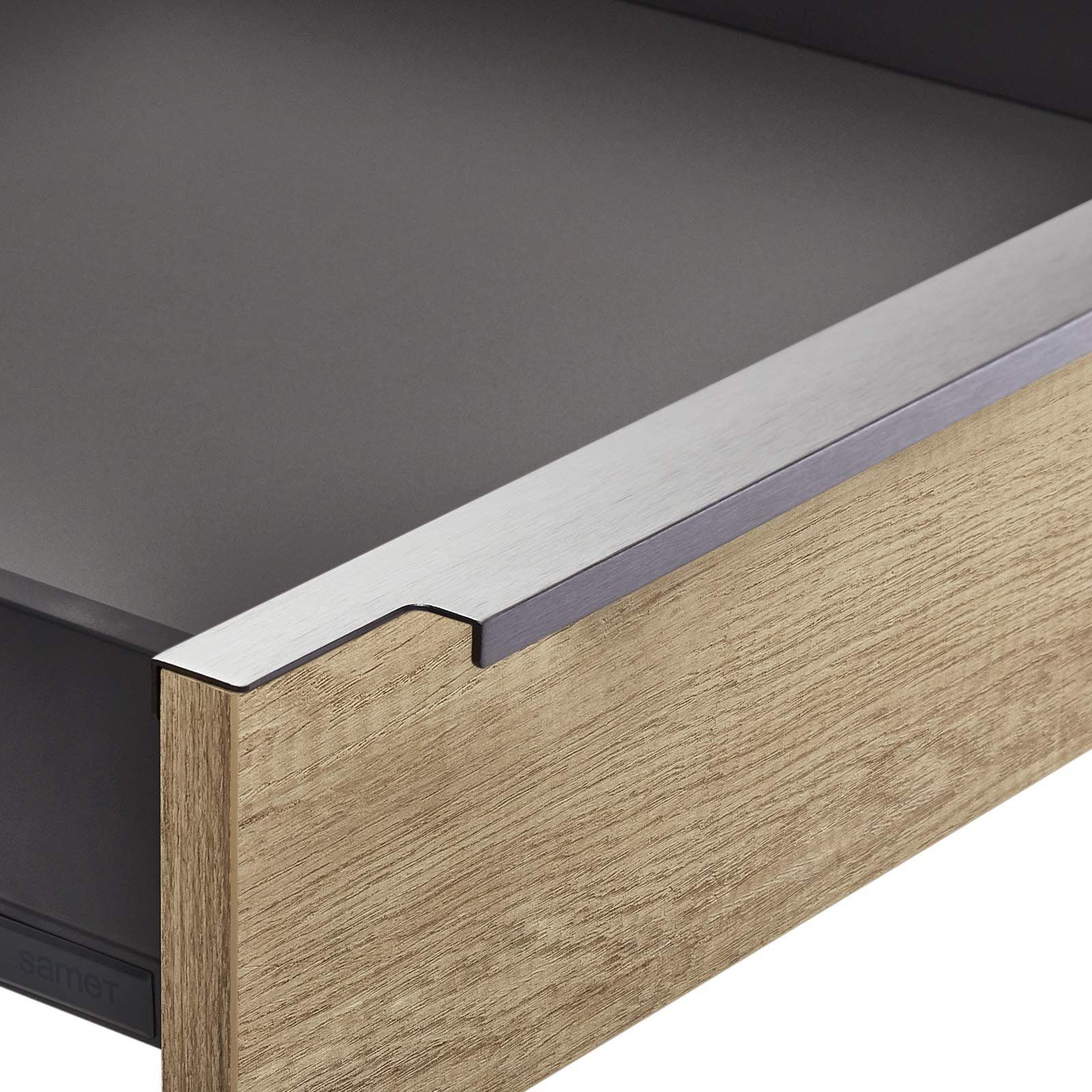 SO-TECH® Möbelgriff BLANKETT Slim Edelstahloptik gebürstet 145 - 1195 mm, Länge 145 mm – Bild 4 von 5