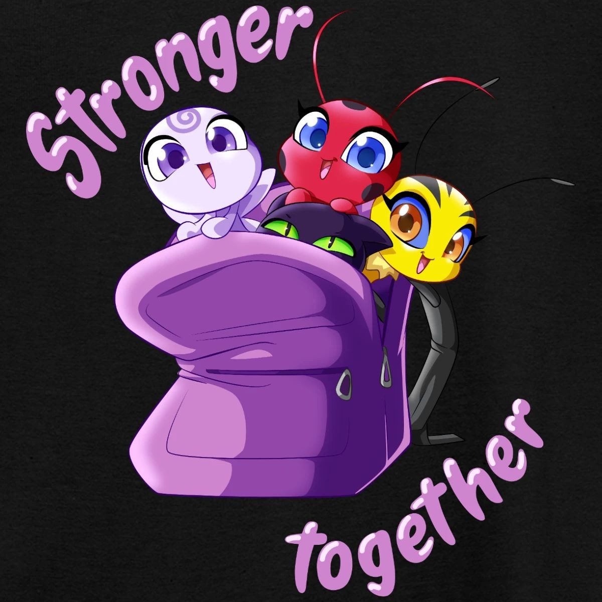 Spreadshirt T-Shirt Miraculous Stronger Together Teenager T-Shirt (1-tlg)