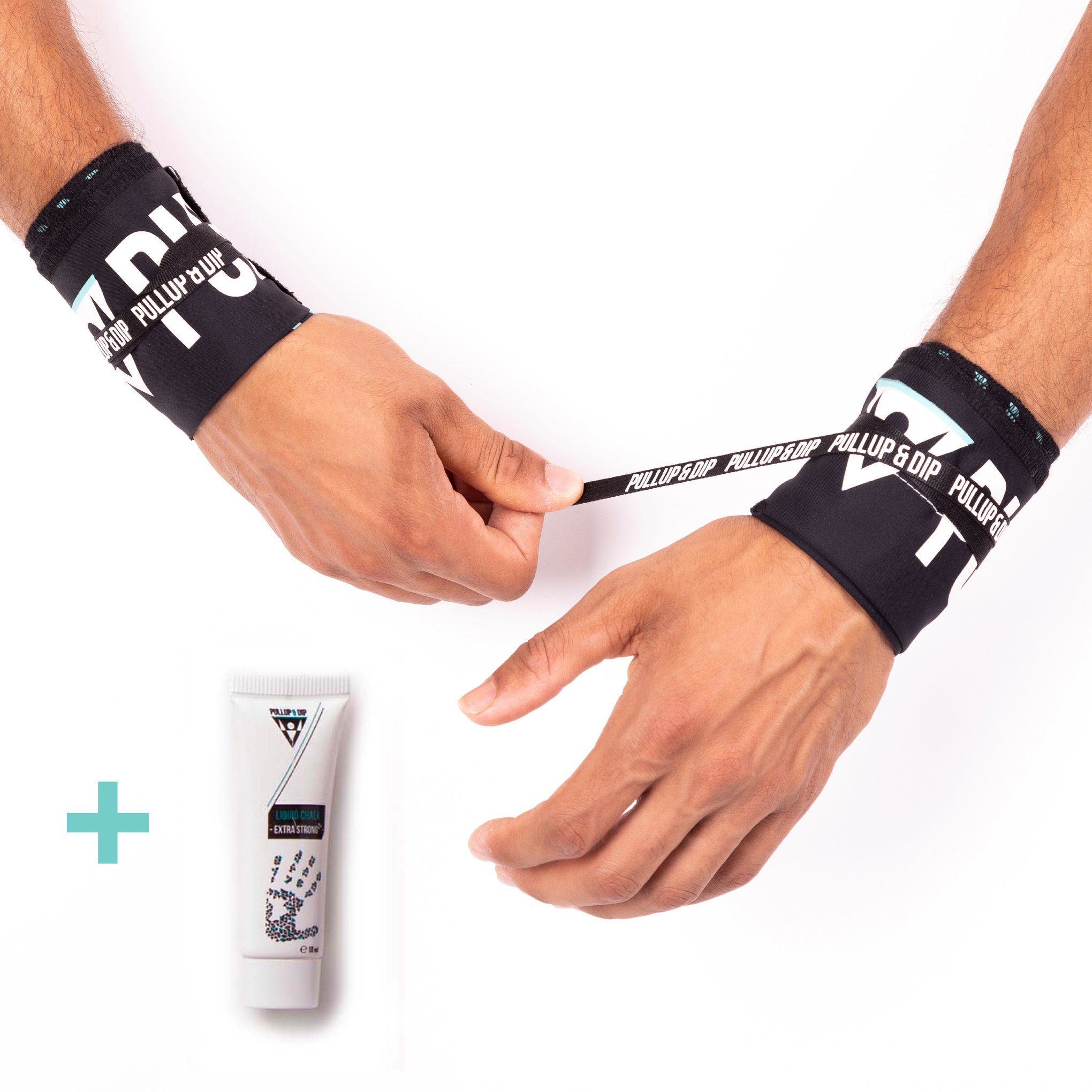 Pullup & Dip Handgelenkbandage Calisthenics Wrist Wraps inkl. Mini-Chalk