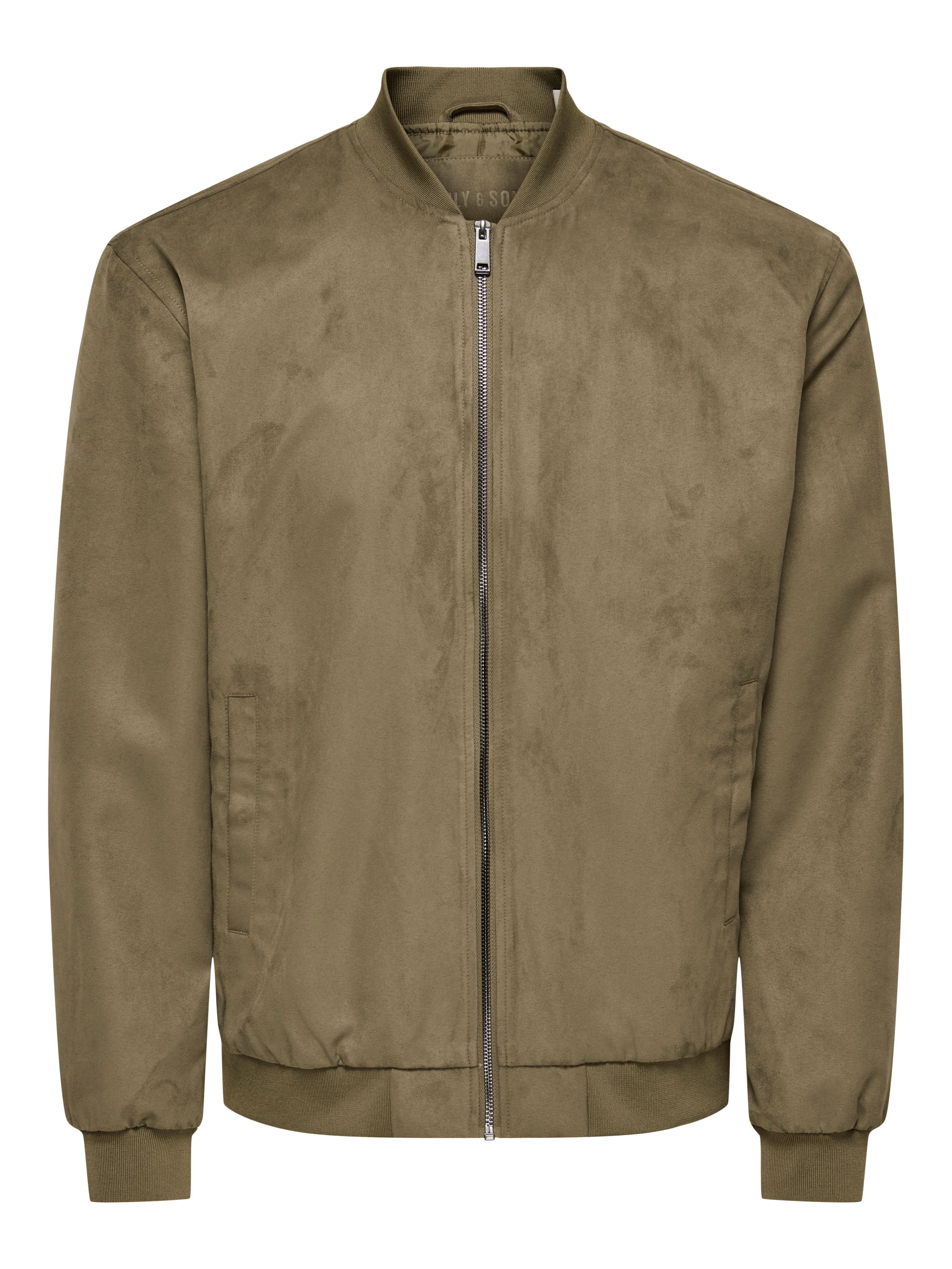 ONLY & SONS Blouson ONSLUCAS FAKE SUEDE BOMBER OTW Polyester, regular fit