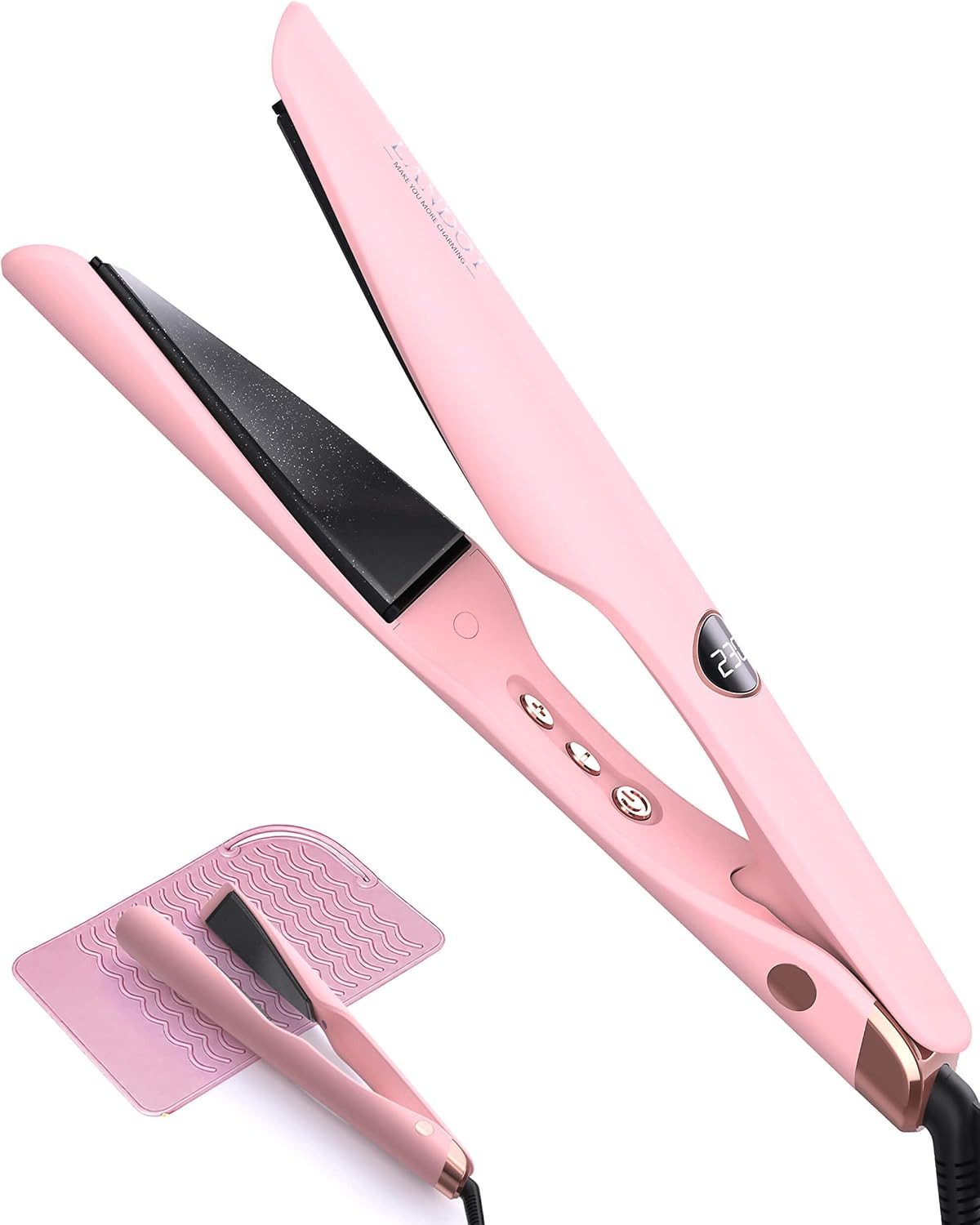 Glätteisen 2in1 Haarglätter Lockenstab Keramik Ionen