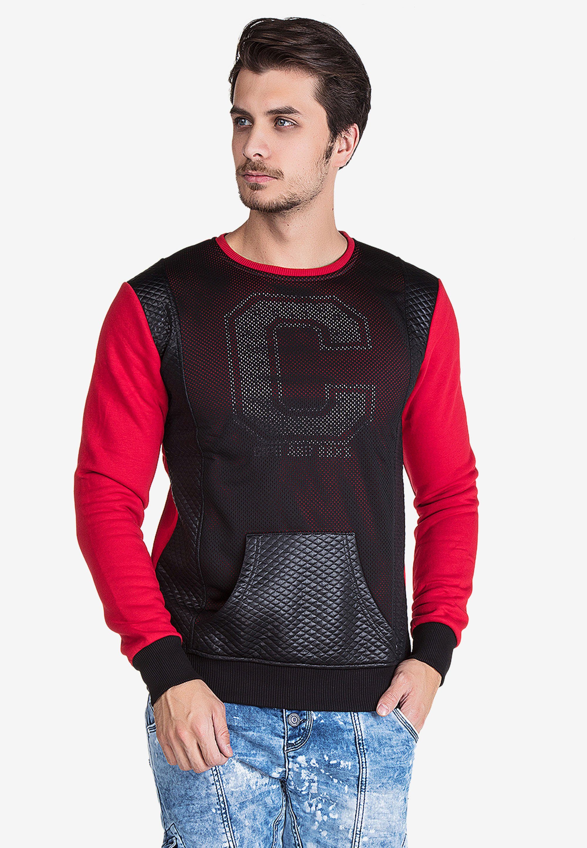 Baxx Cipo cooler Lochmuster-Optik Sweatshirt in &