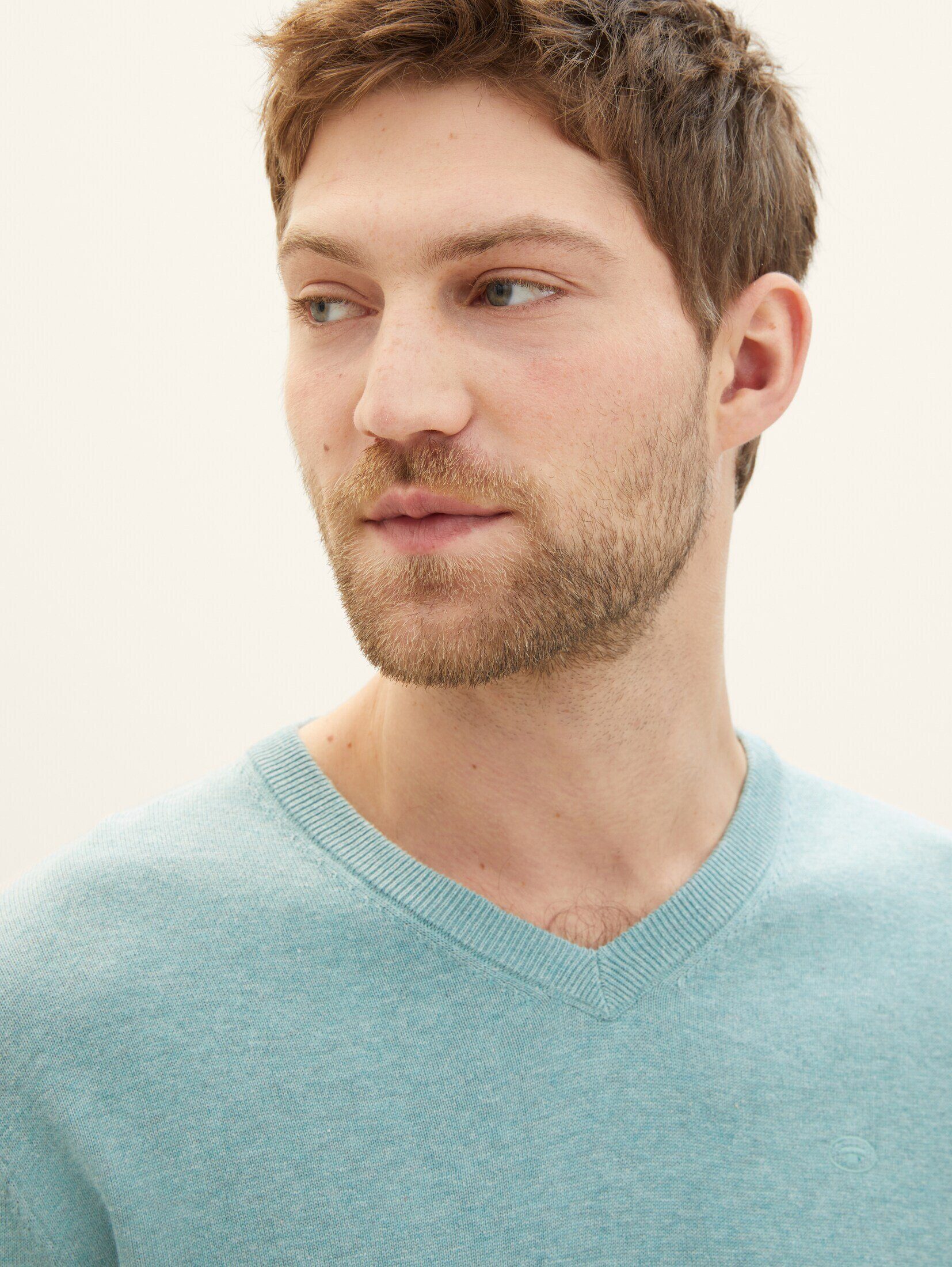 TOM TAILOR Strickpullover Pullover & Strickjacken Strickpullover mit V-Ausschnitt