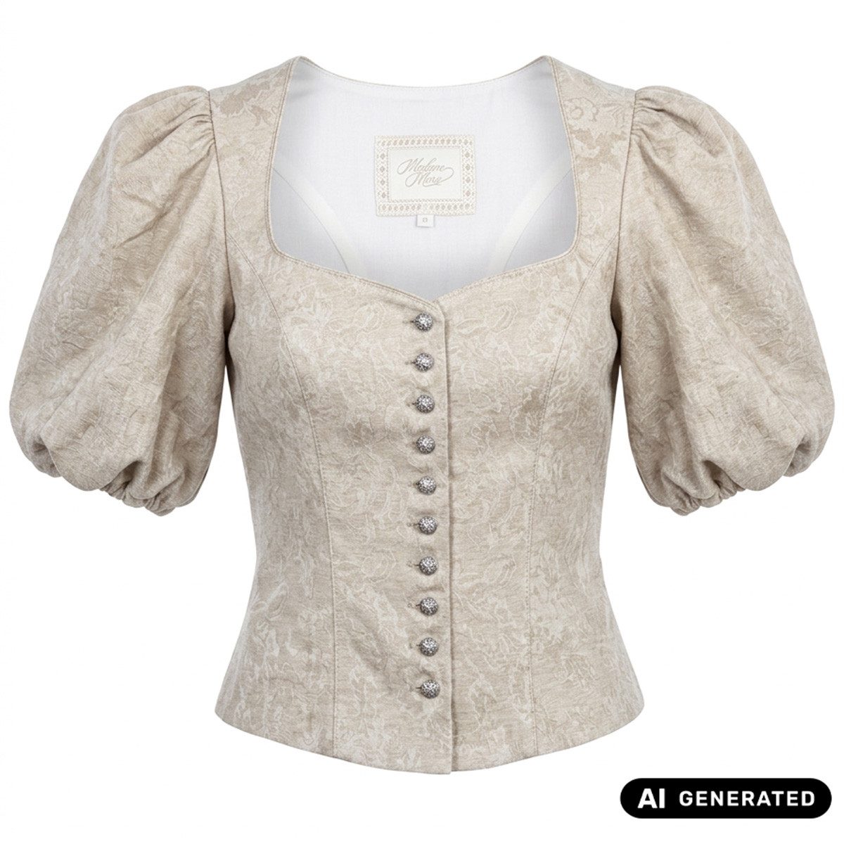 Madame Marie Dirndl Trachtenmieder Serella Puffarm taupe