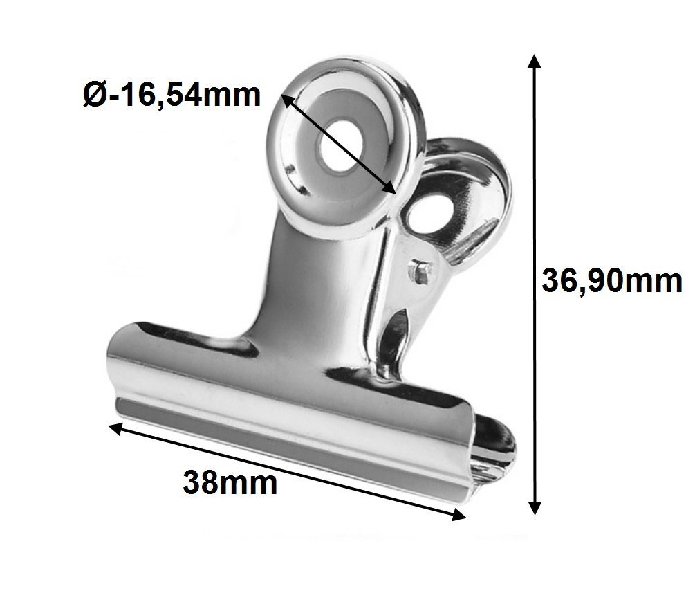 Brief Clips, Tüten 38mm BAYLI Metall, Pizzaschneider Verschlussclips kleine 30 Stück