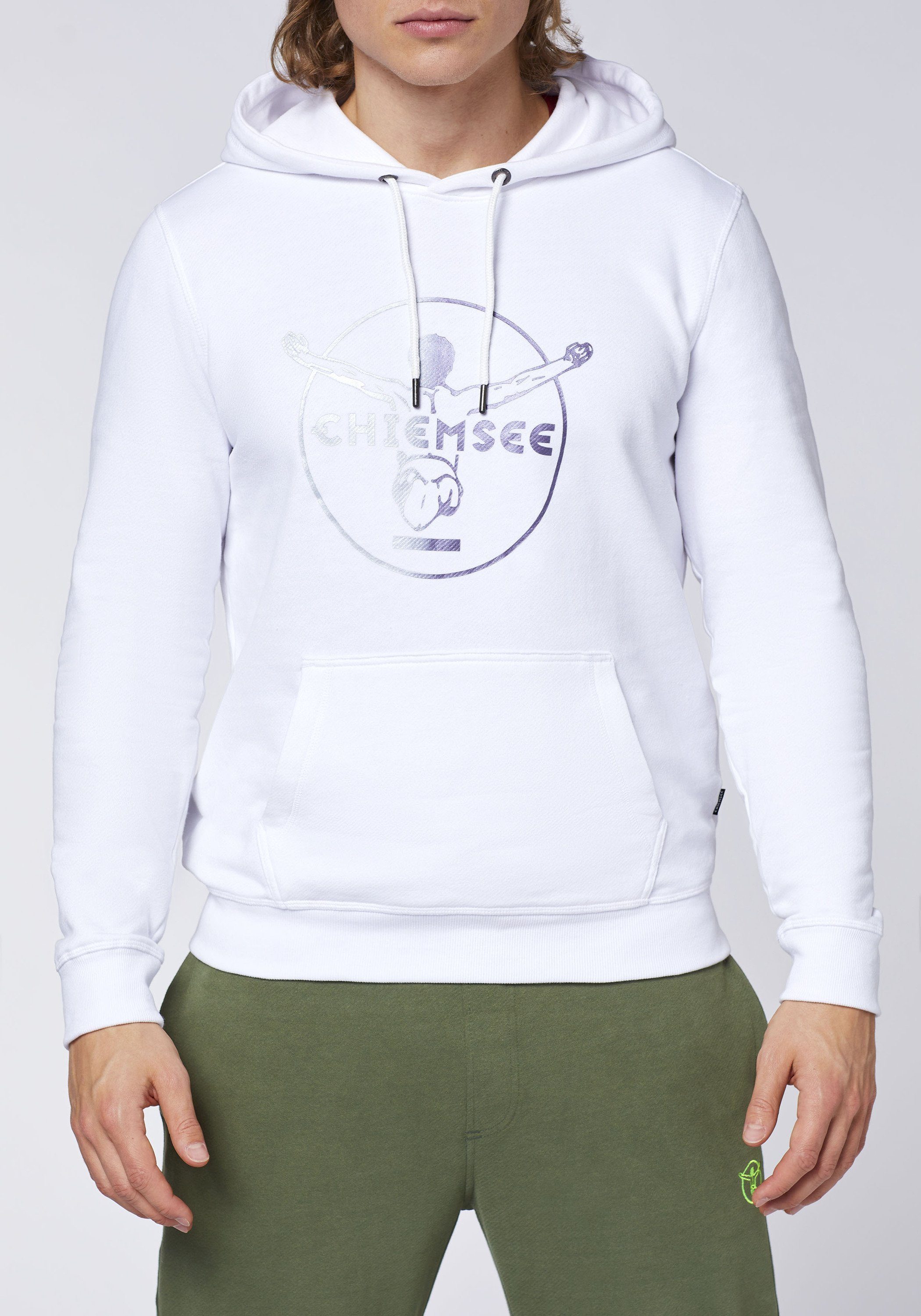 White Hoodie Chiemsee mit Kapuzensweatshirt Bright 11-0601 Jumper-Motiv 1