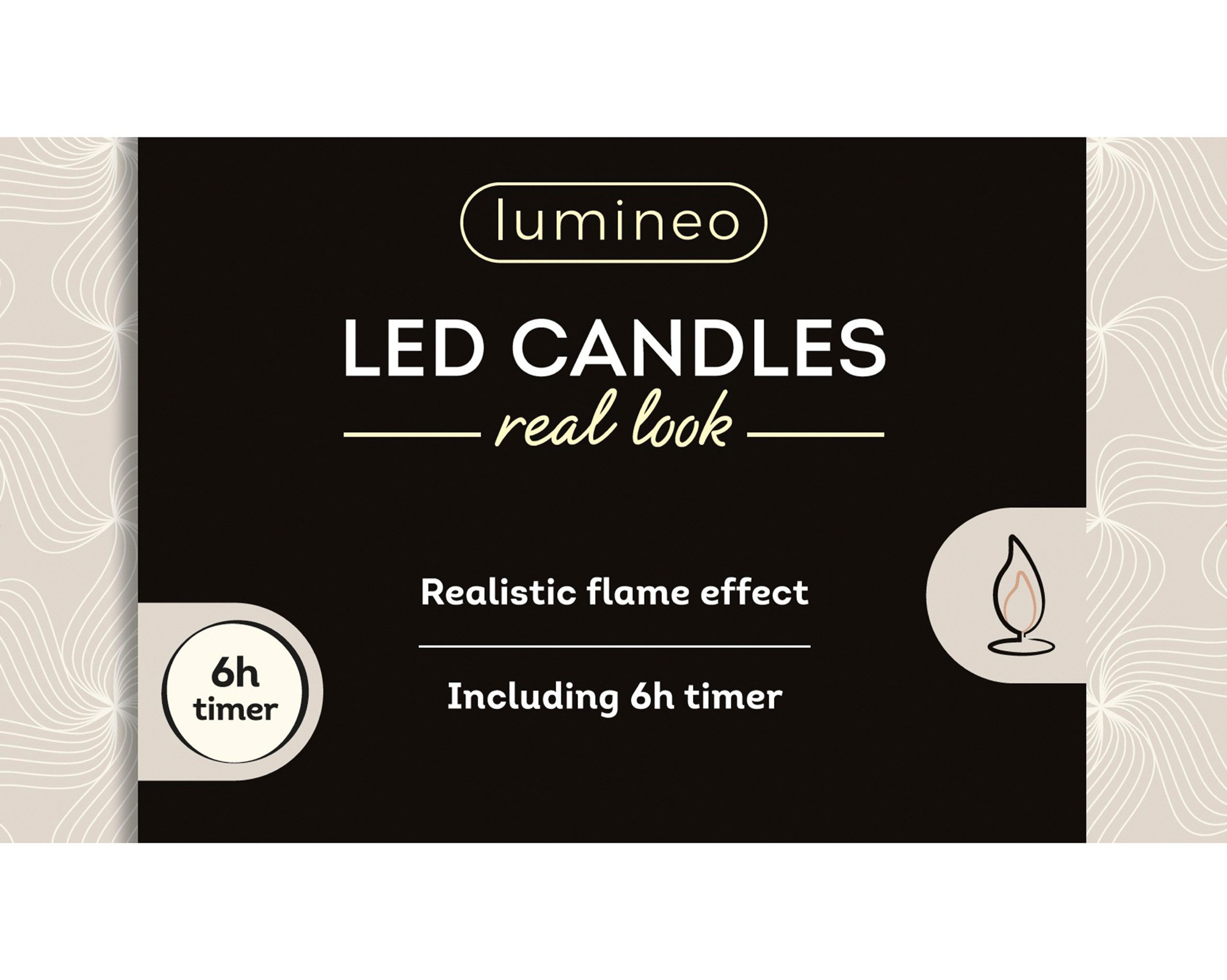Lumineo LED-Kerze, Timer, warmweiß, LED Kerzen 24,5cm mit Timer Wachs 2 Stück Smaragd / Warmweiß