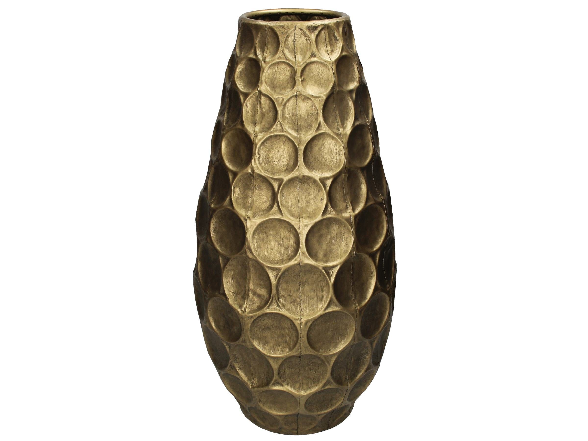Dekovase Engelnburg Vase Blumenvase Metall Gold 49,5x25x25