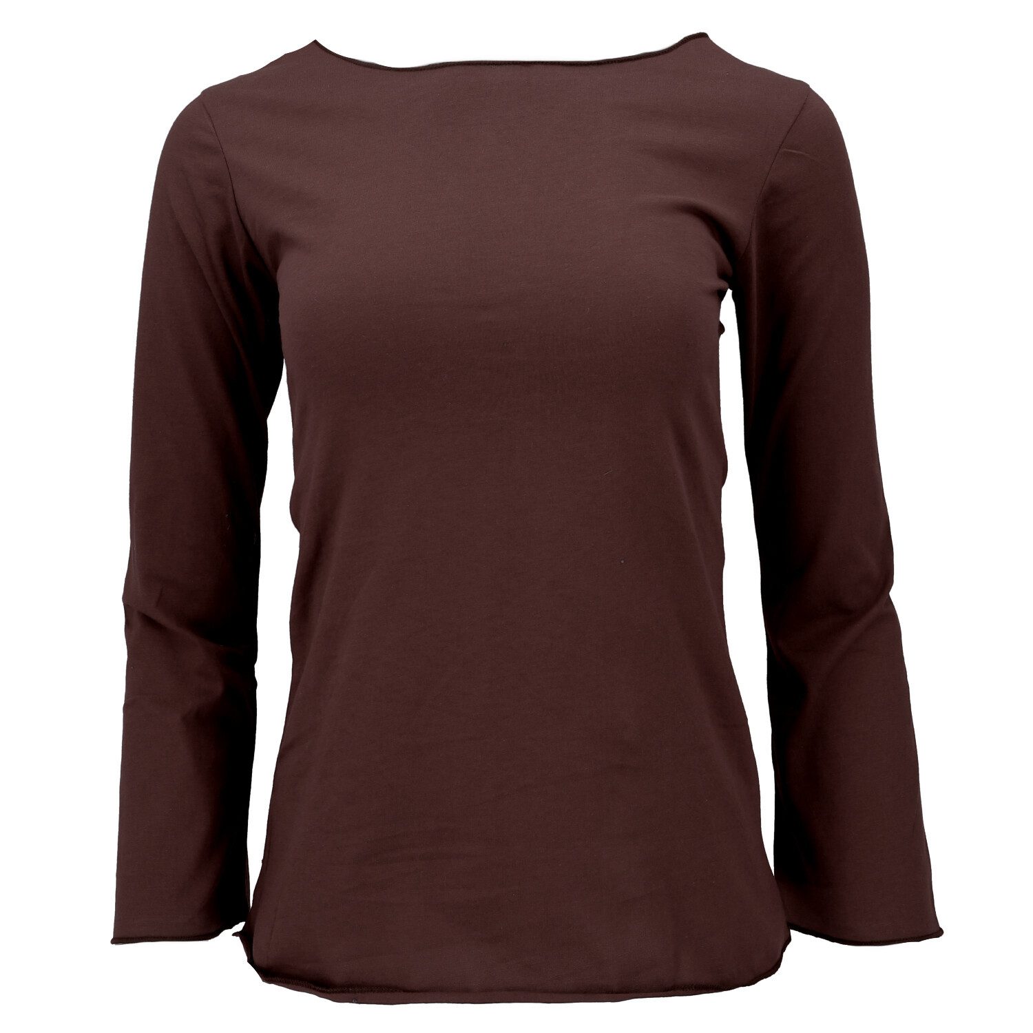 Guru-Shop Longsleeve Basic Langarmshirt, Yogashirt mit.. günstig online kaufen