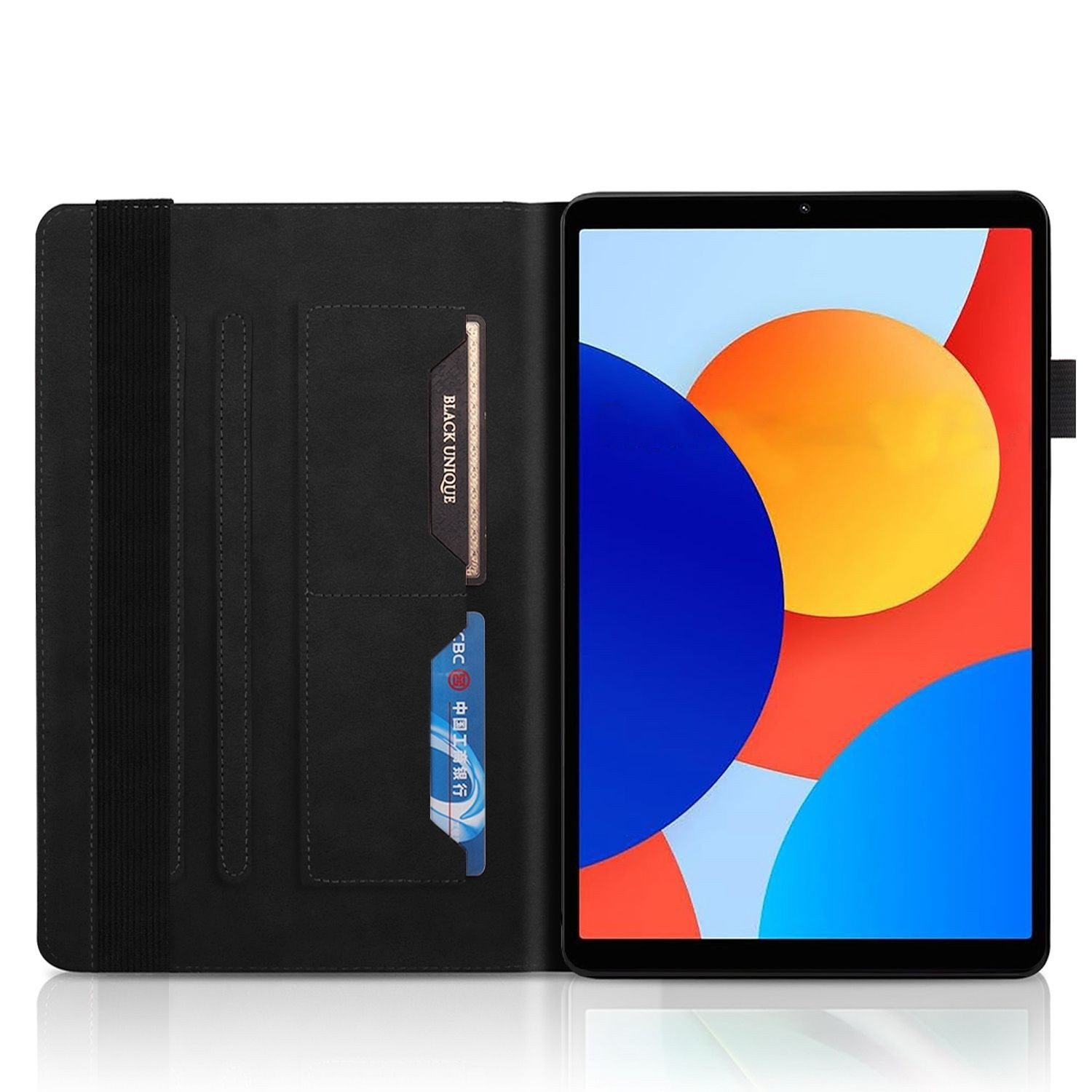 Wigento Tablet-Hülle Für Xiaomi Redmi Pad SE 8.7 Baum Muster Kunstleder Book Tasche Schwarz, Baum Design Hülle mit Standfunktion und Kratzschutz