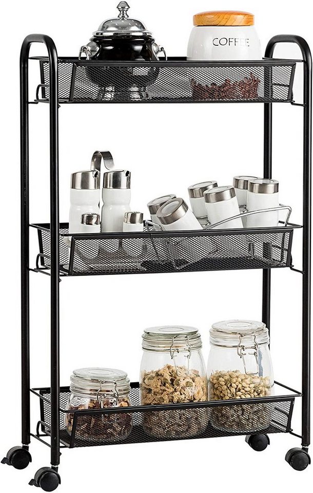 COSTWAY Küchenwagen »Servierwagen Rollwagen Beistellwagen«, auf Rollen ...