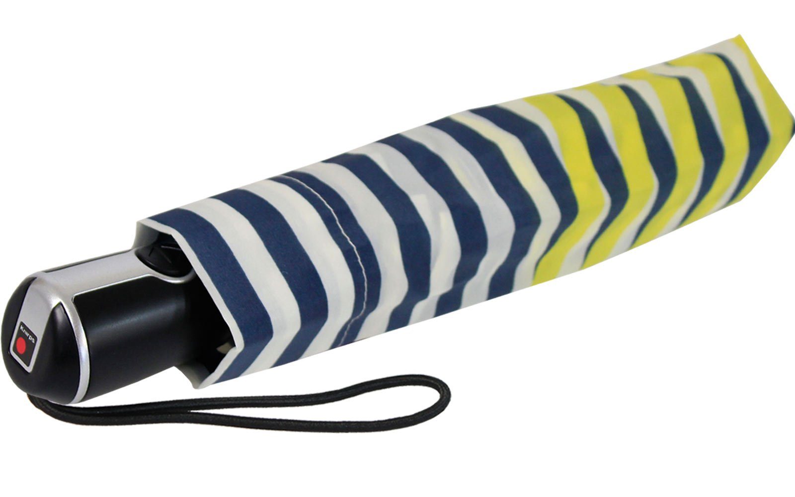 der Large große, Auf-Zu-Automatik UV-Schutz - gelb-blau Knirps® stabile Begleiter Duomatic Viper, Taschenregenschirm