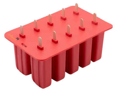 ZOLLNER24 Eisform, (12-tlg), BPA frei, für 10 Eis inkl. 10 Holzstäbchen