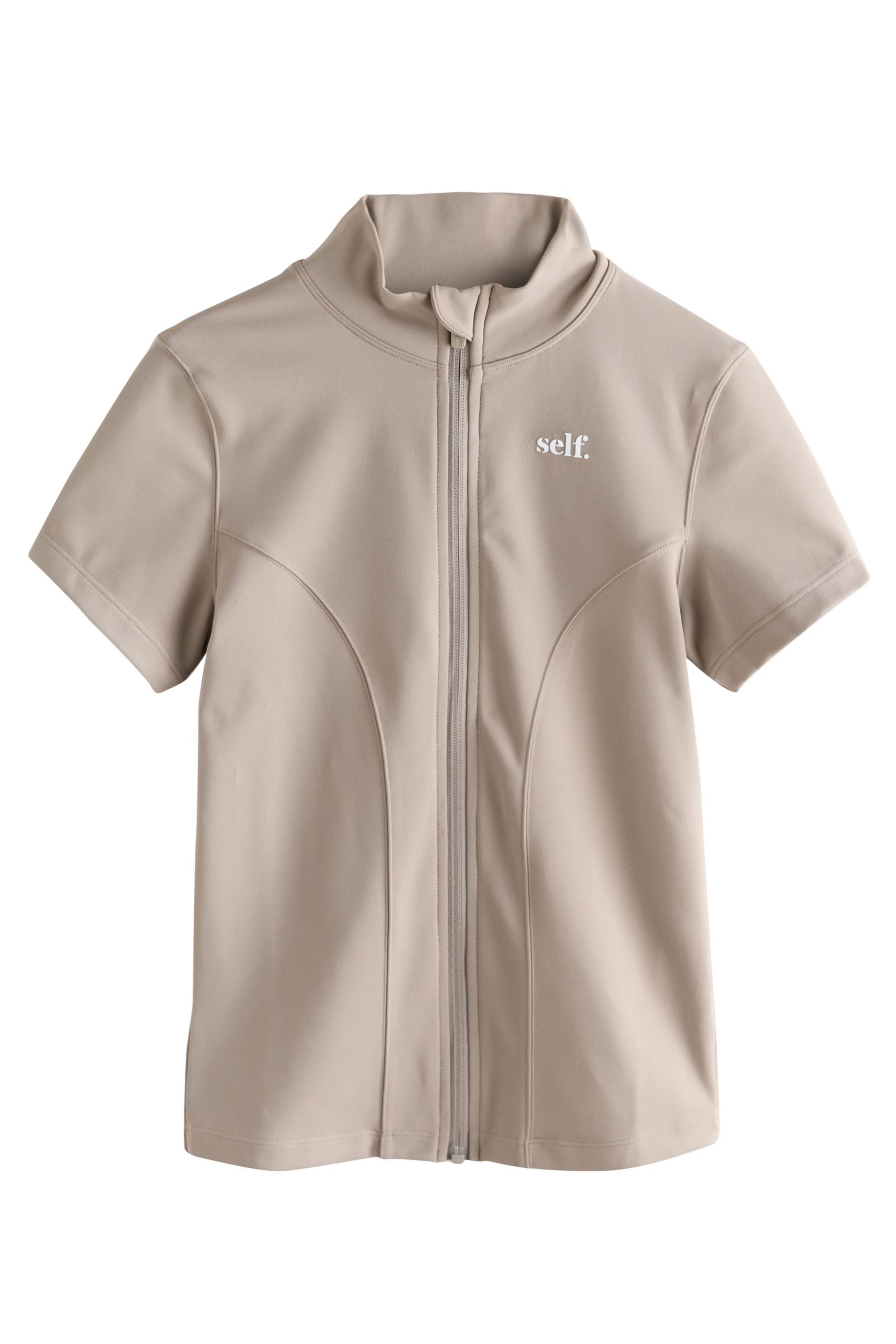 self Trainingsjacke Skulpturierende, kurze Jacke mit RV (1-St)