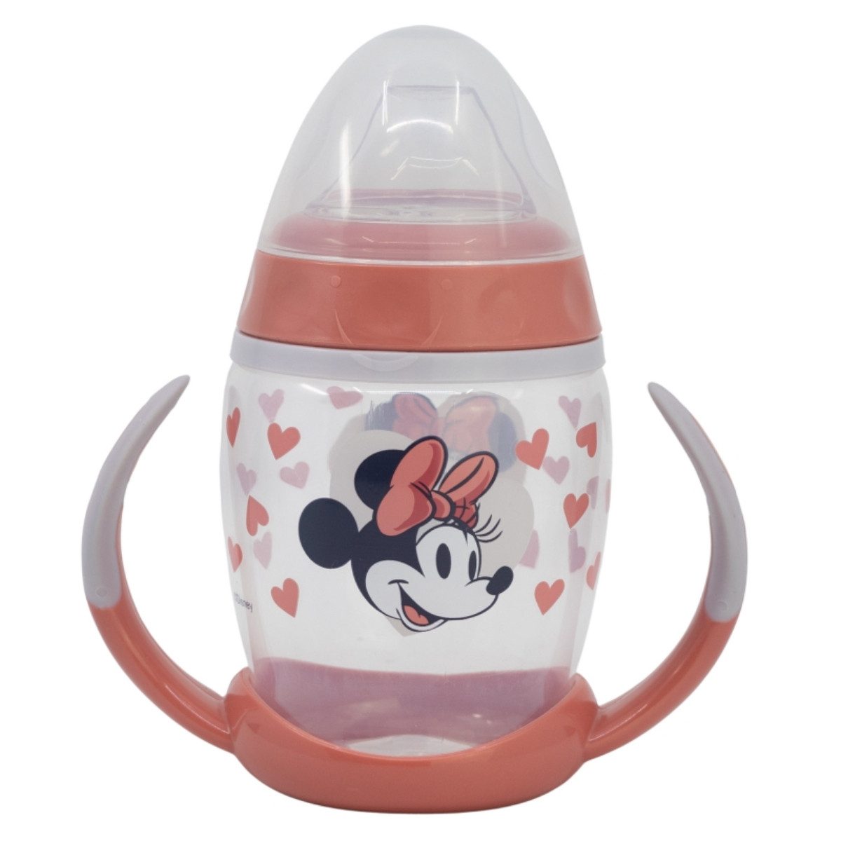 Disney Minnie Mouse Trinkflasche Trinklernbecher 270 ml – Kinderbecher mit weichem Silikonaufsatz