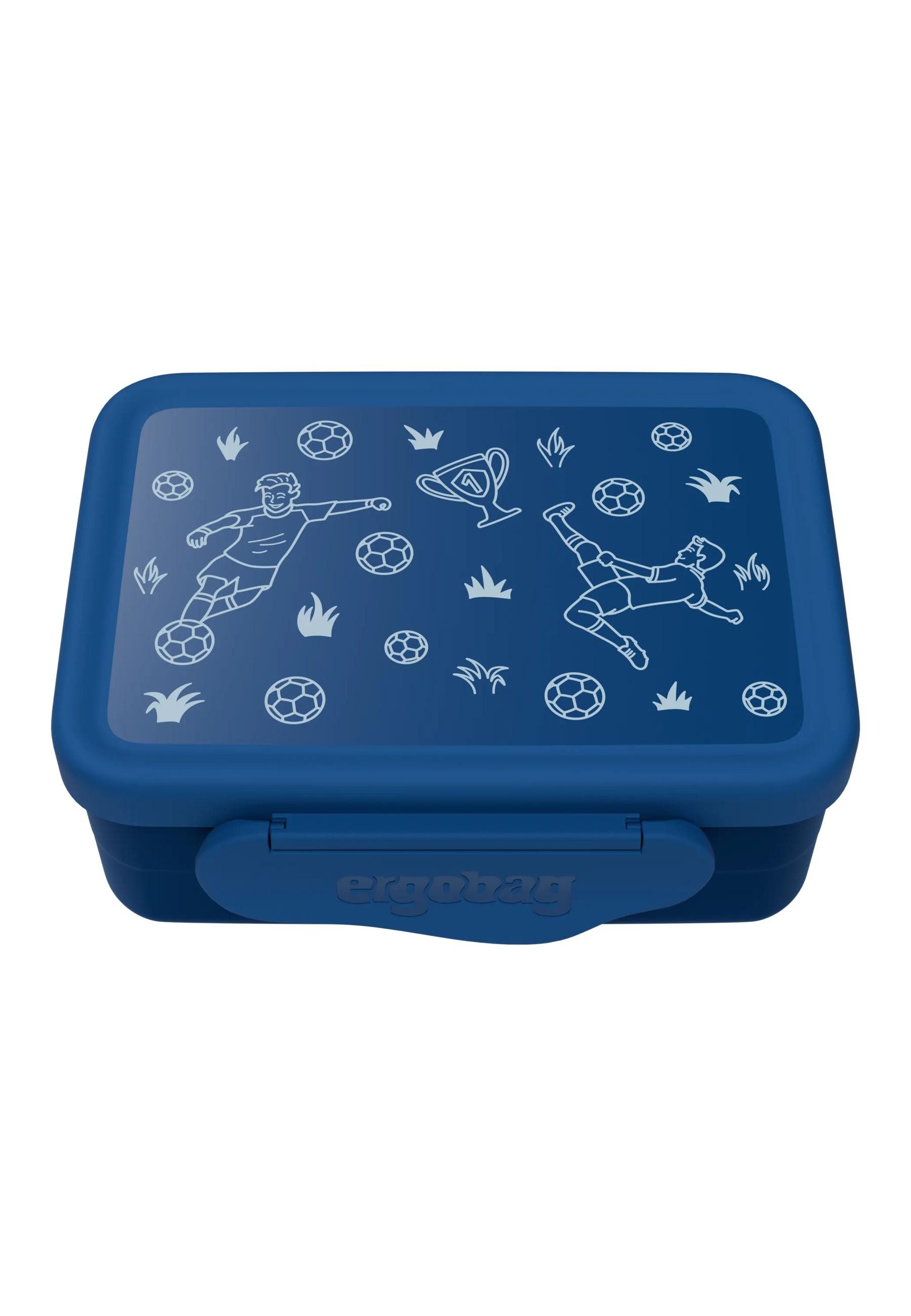 ergobag Lunchbox Edelstahl Brotdose, Edelstahl, (Edelstahl Brotdose, 3-tlg., 1x Brotdose, 1x Trennfach), spülmaschinengeeignet bis 45 Grad, Handwäsche empfohlen