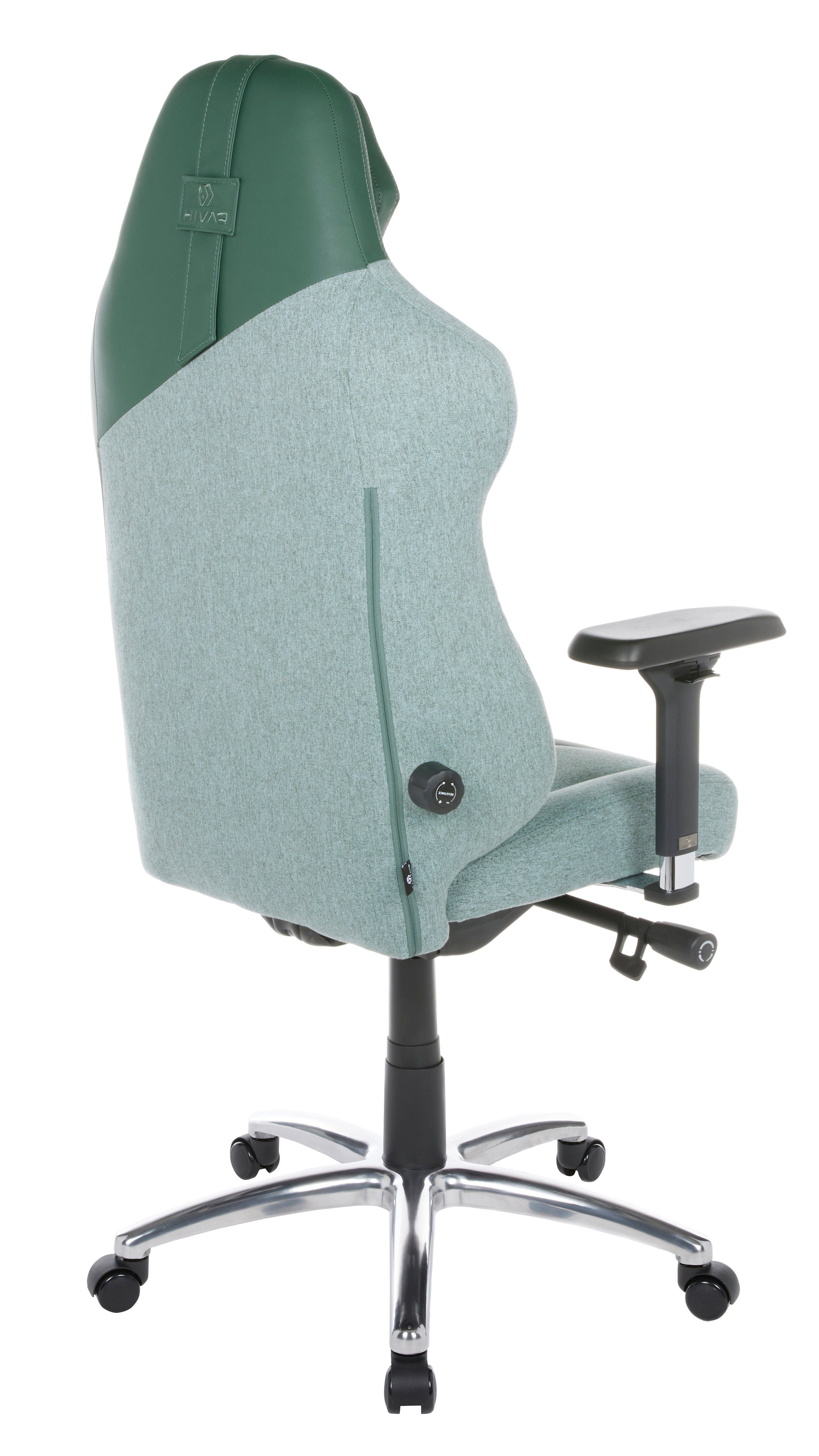HIVAR Gaming-Stuhl SKYLAR FOREST, Sitztiefenverstellung, Silver Lordosenstütze, 130 Rückenlehne, Fußkreuz: höhenverstellbare Armlehnen, Belastbarkeit Wippwiderstand, kg 4D TÜV geprüft, Synchronmechanik