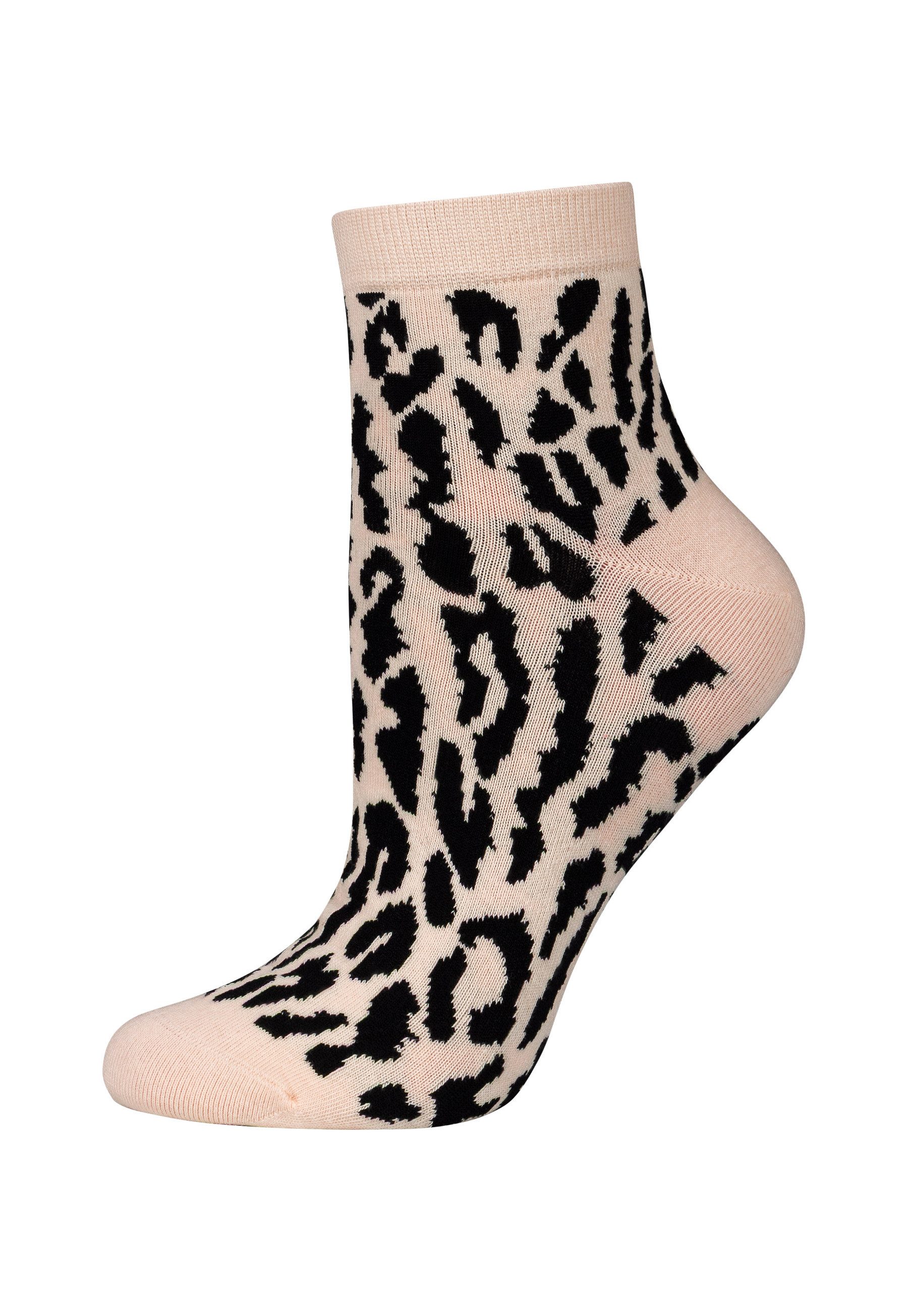 JOOP! Kurzsocken 2er Pack 2er Pack Markantes Animal-Jacquard im Leo-Look, aus weicher Baumwolle