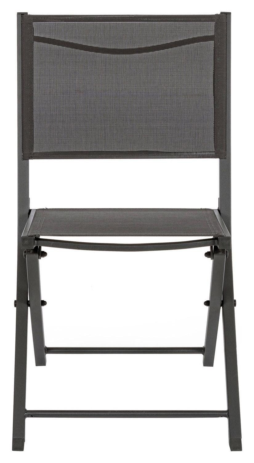 Bizzotto Gartenstuhl ELIN, Aluminium, Textilen, klappbar, Anthrazit günstig online kaufen