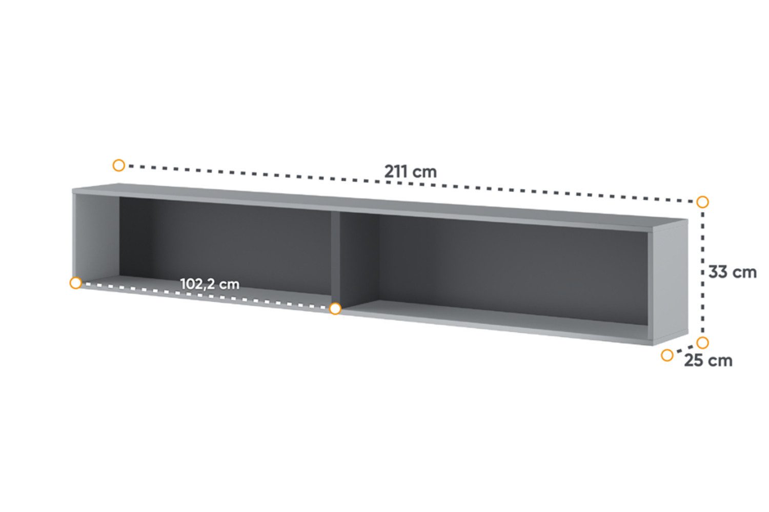 Friderik-EU Aufsatzschrank für Schrankbett, Lenart Bed Concept BC-30 Wandschrank