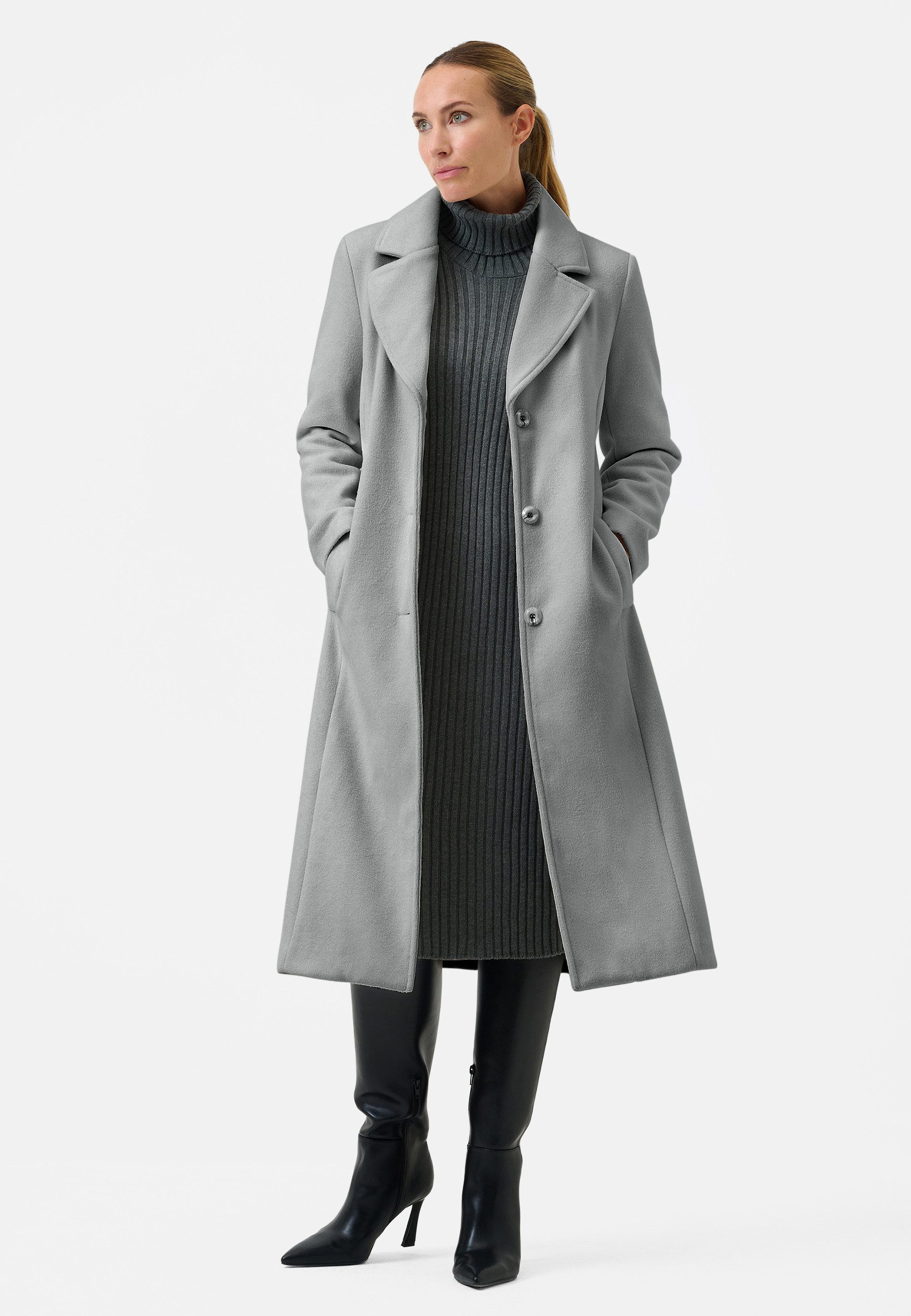 RICANO Trenchcoat Rosana Damen Mantel mit Reverskragen und Gürtel günstig online kaufen
