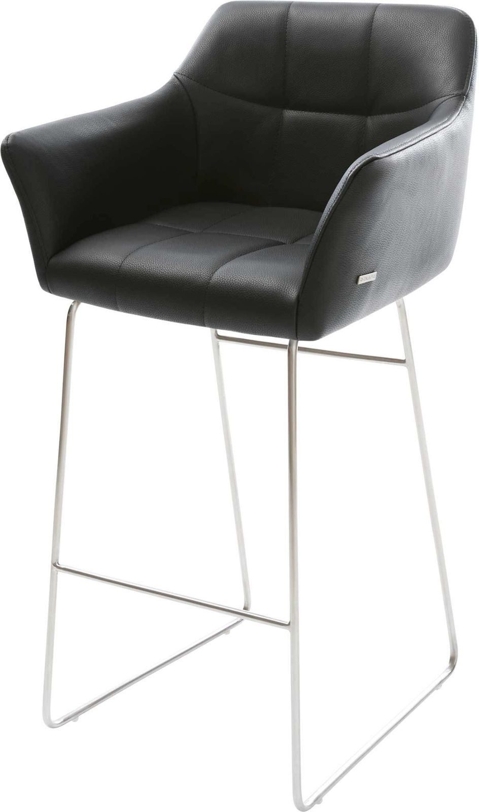 DELIFE Barhocker Yulo-Flex, Kufengestell Edelstahl Echt-Leder günstig online kaufen