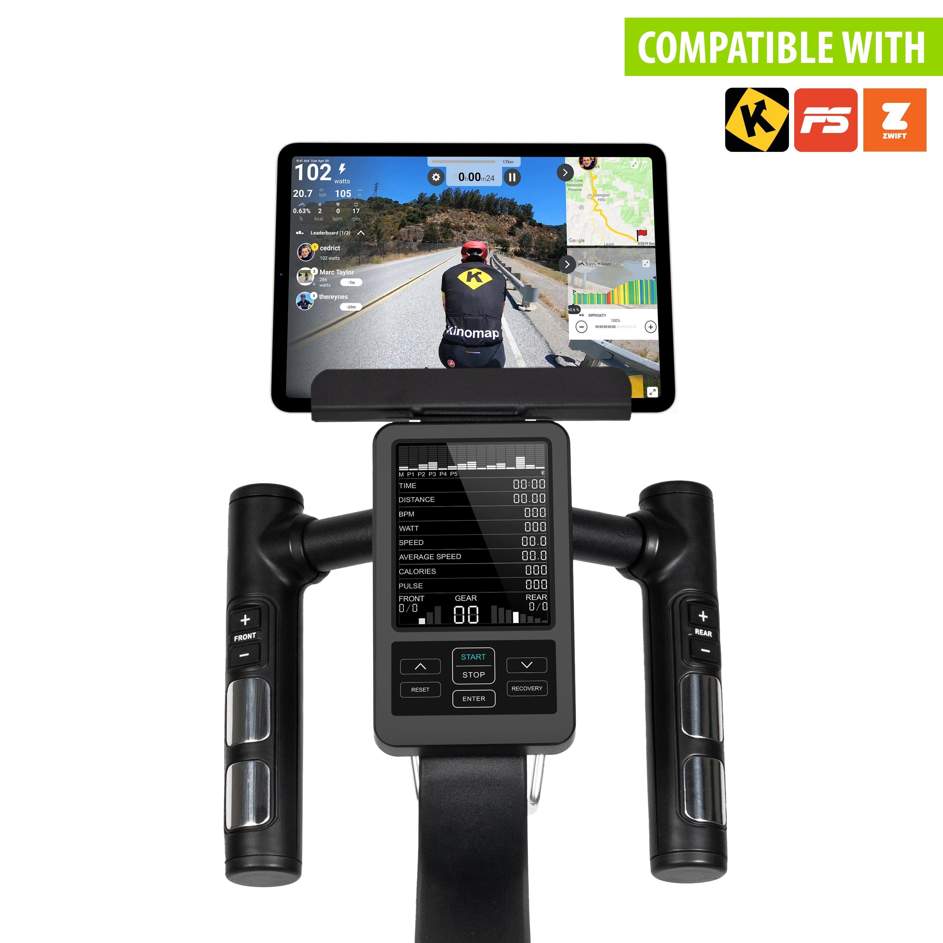 VirtuFit Speedbike VirtuFit Etappe 2.0i Indoor Cycle Bike Schwarz mit 24 Widerstandsstufe