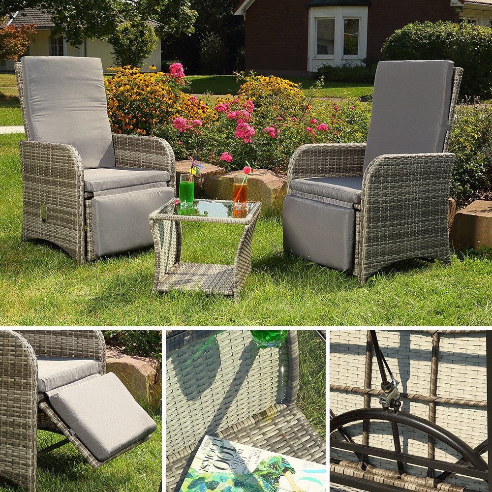 Mucola Sitzgruppe Gartenmöbel Set Sitzgruppe Polyrattan günstig online kaufen
