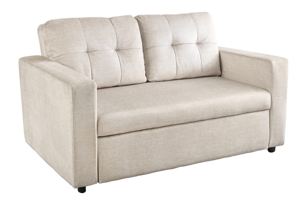 riess-ambiente Schlafsofa SMART 2-Sitzer champagner beige – Samt, ausziehbar, Nosagfederung, Einzelartikel 1 Teile, kompakte Ausziehcouch mit Polsterung – ideal – Bild 2 von 5