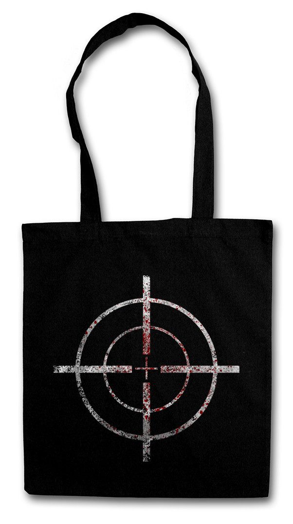 Beuteltasche Bloody Crosshairs Sniper Stofftasche Fadenkreuz Scharfschütze Gun